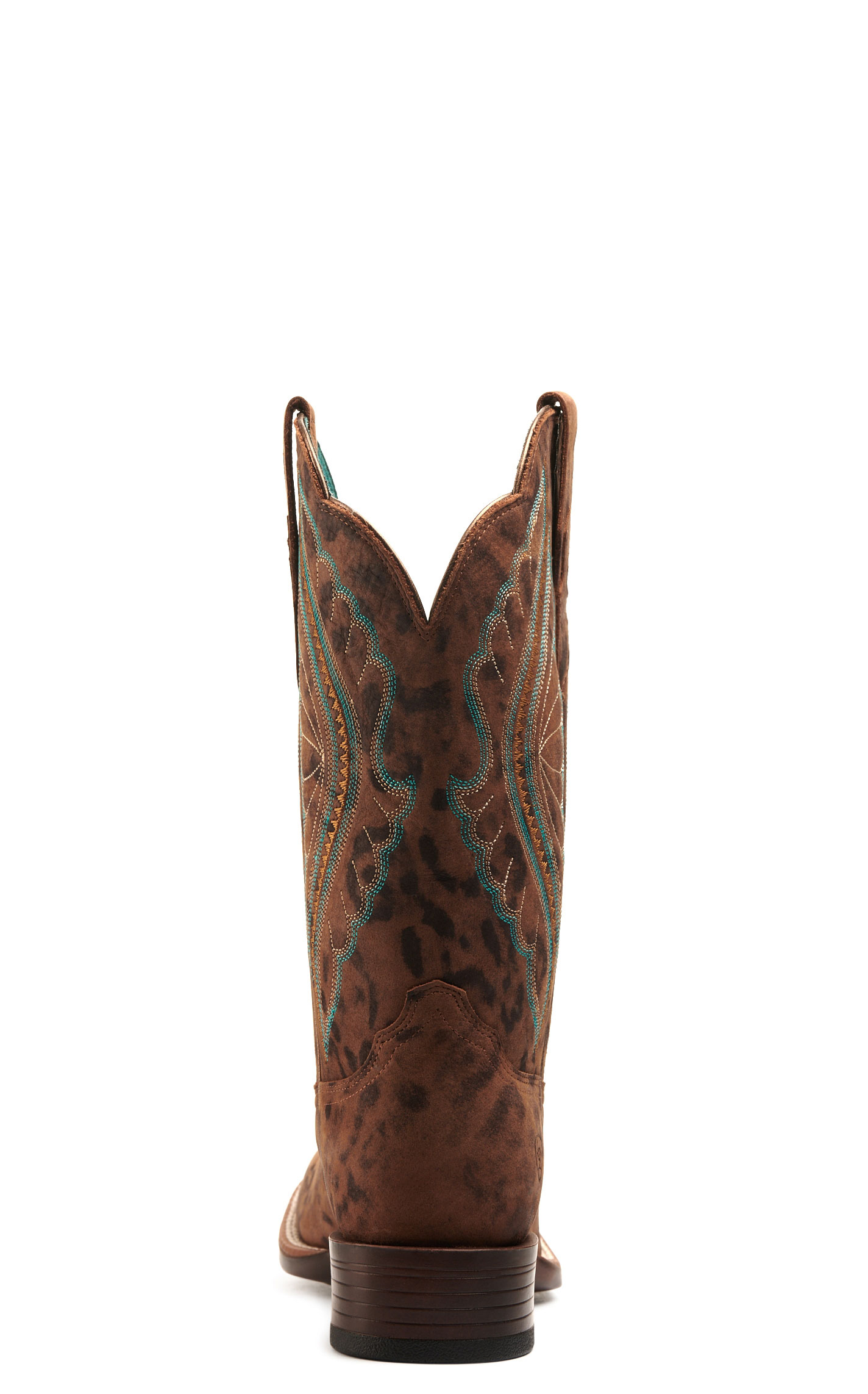 Ariat Women's PrimeTime Brown Faded Leopard Bantamweight Wide Square Toe Cowboy Boots - Image 1