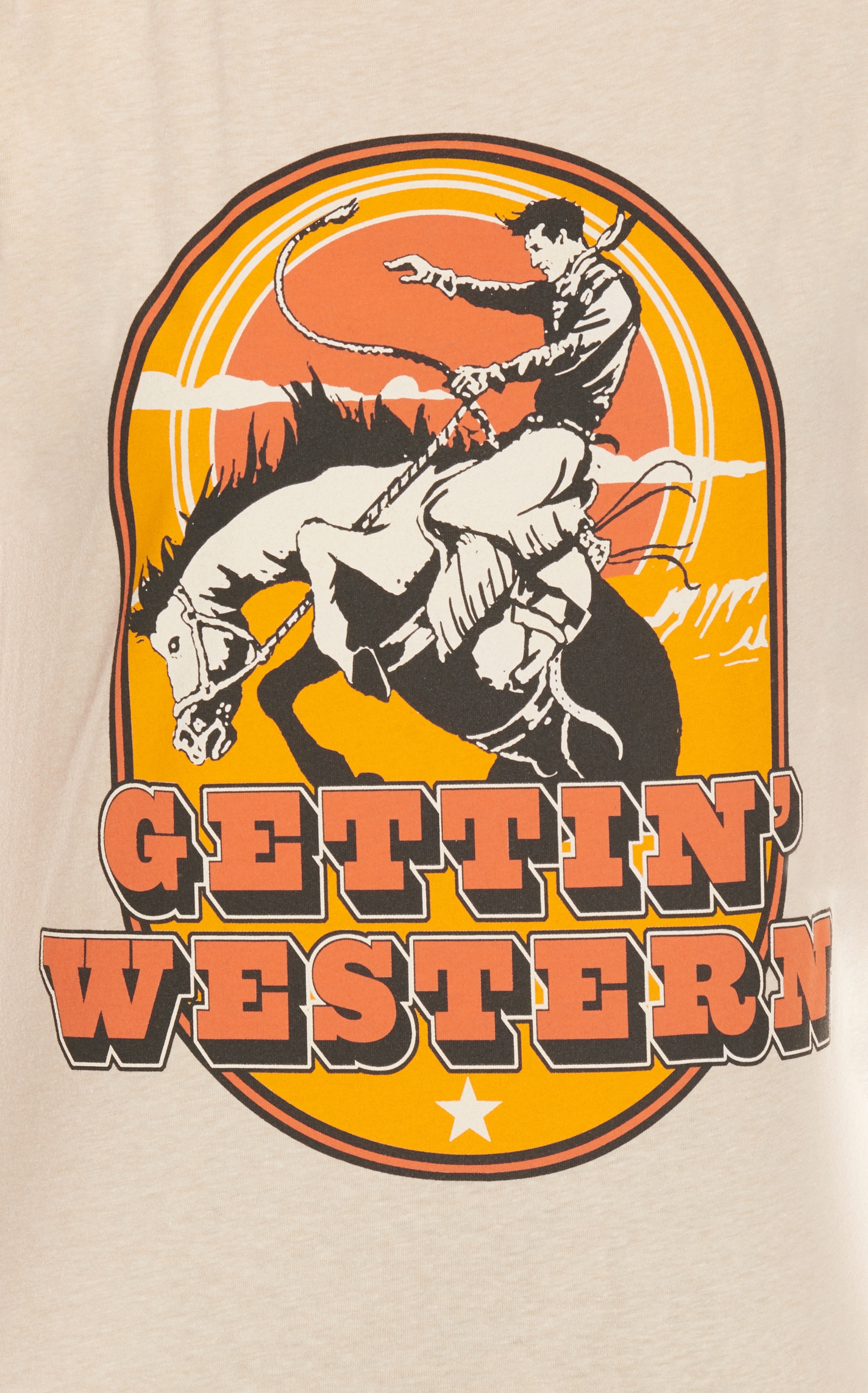 Rowdy Crowd Women's Tan Gettin' Western Short Sleeve T-Shirt - Image 1