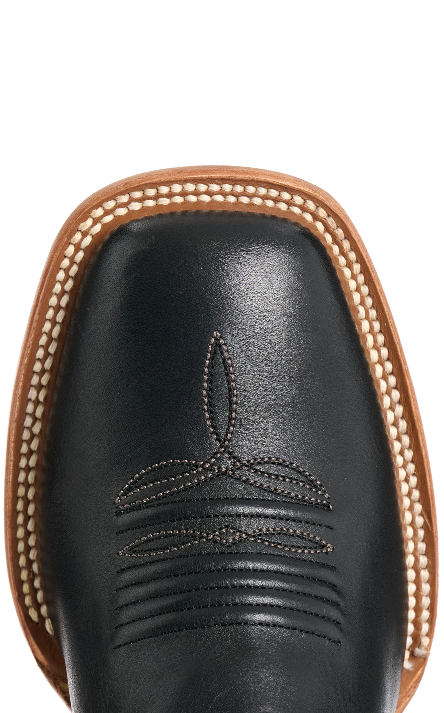 Cavender's Private Label Women's Horseman Black Silver Botanical  Wide Toe Cowgirl Boots - Image 1