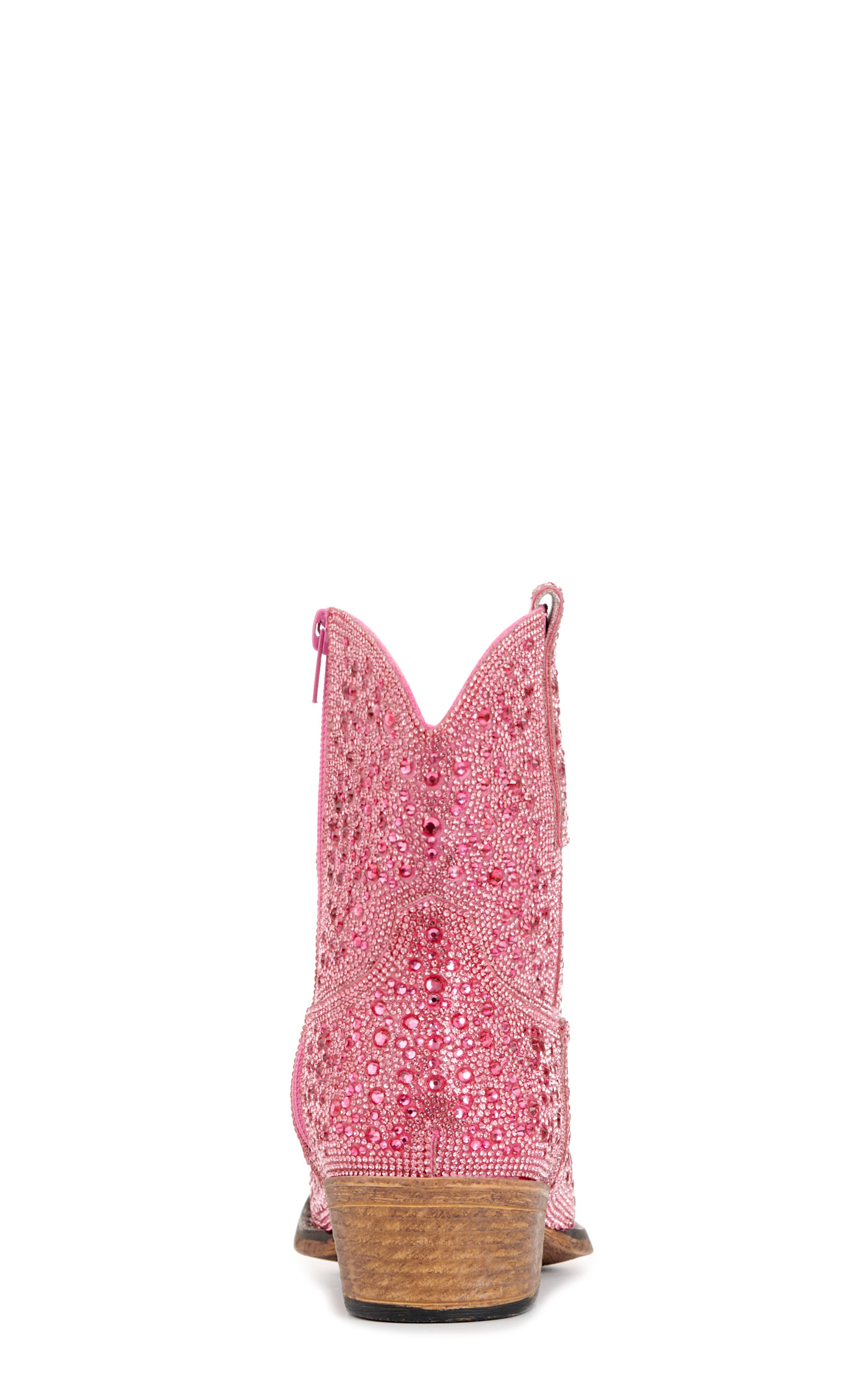 Roper Women’s Shay Jewels Pink Rhinestone and Faux Leather Snip Toe Cowboy Boots - Image 1