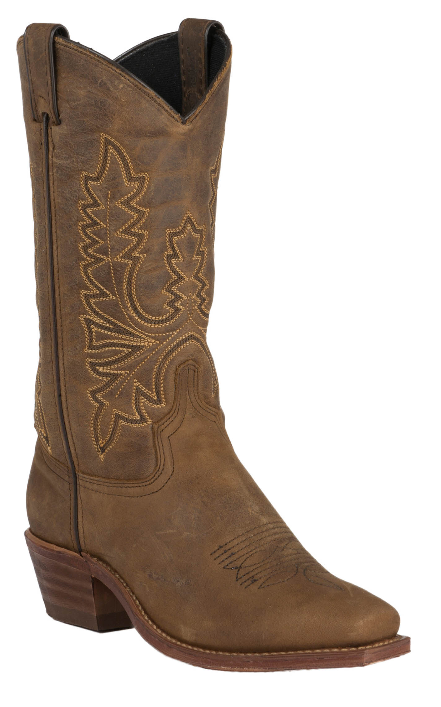 Abilene Women's Olive Brown Vintage Punchy Toe Cowboy Boots - Image 1