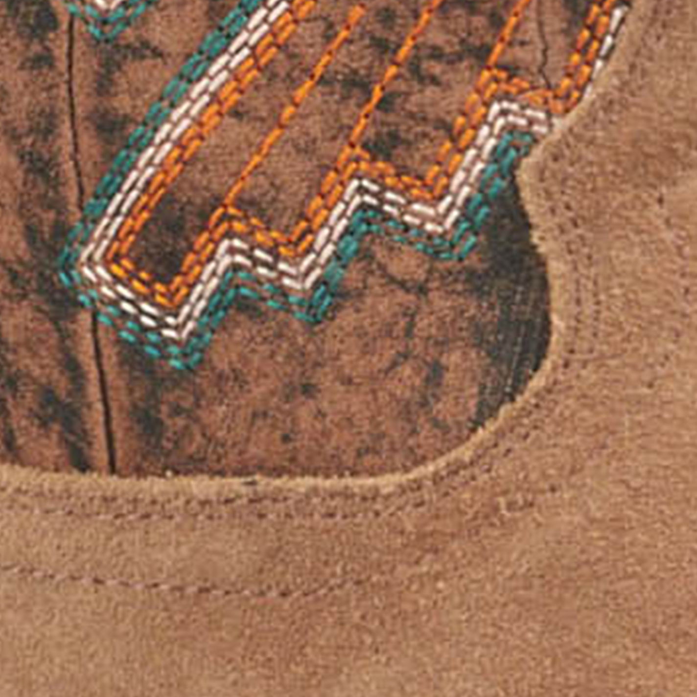 Ariat Men's Sting Tan Roughout and Dark Tan TekStep Wide Square Toe Cowboy Boots - Image 1