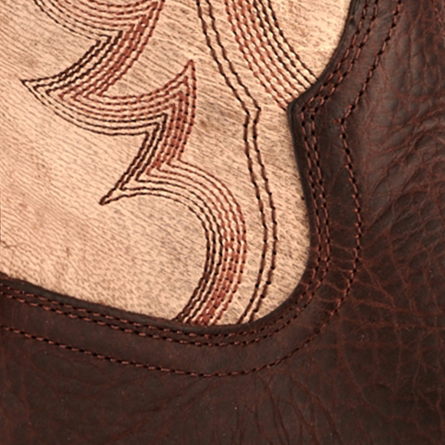 Ariat Men's Amos Shock Shield Barley Brown and Trucker Tan Wide Square Toe Cowboy Boots - Image 1