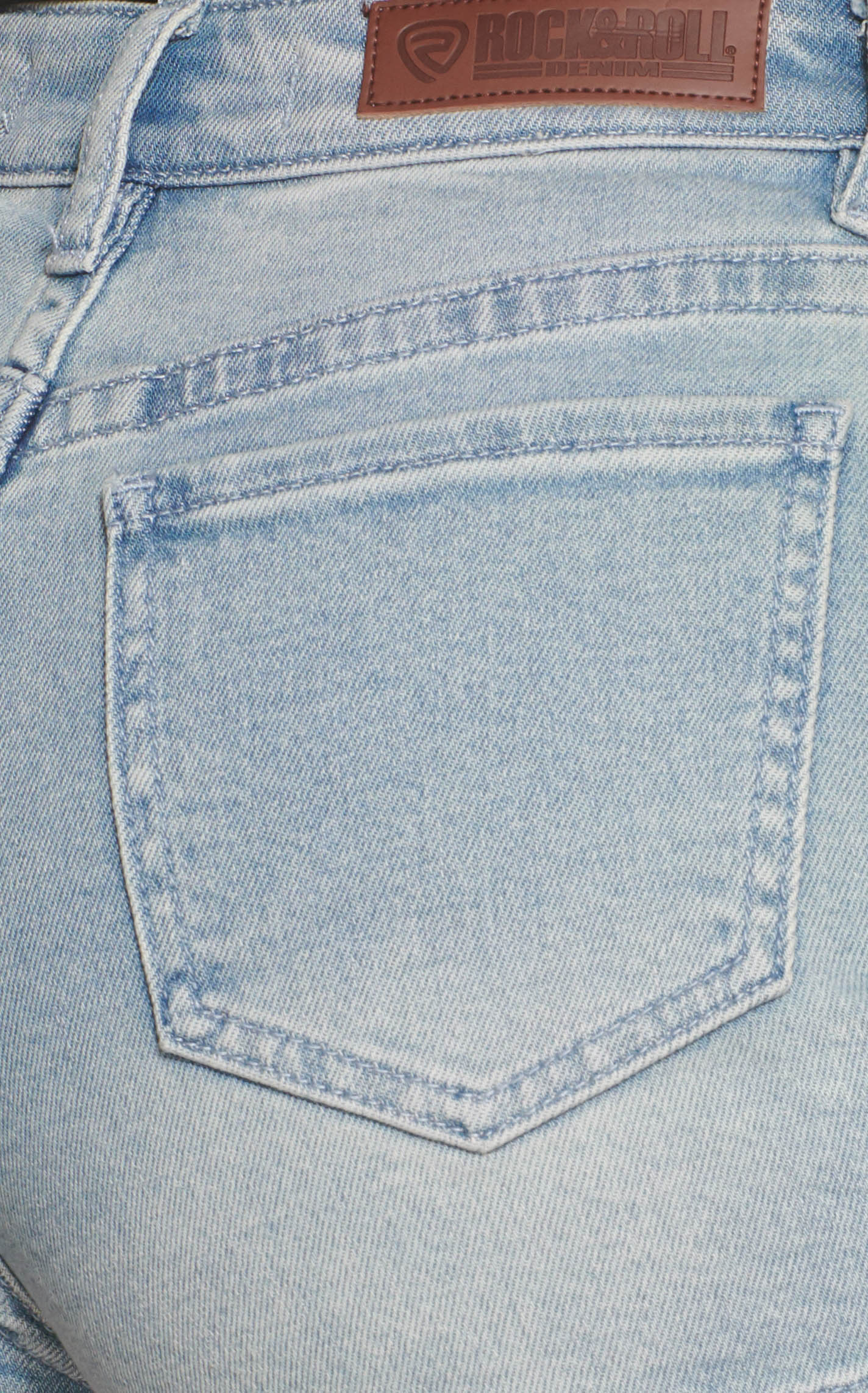 Rock & Roll Denim Women's Light Wash Studded Fringed Shorts - Image 1