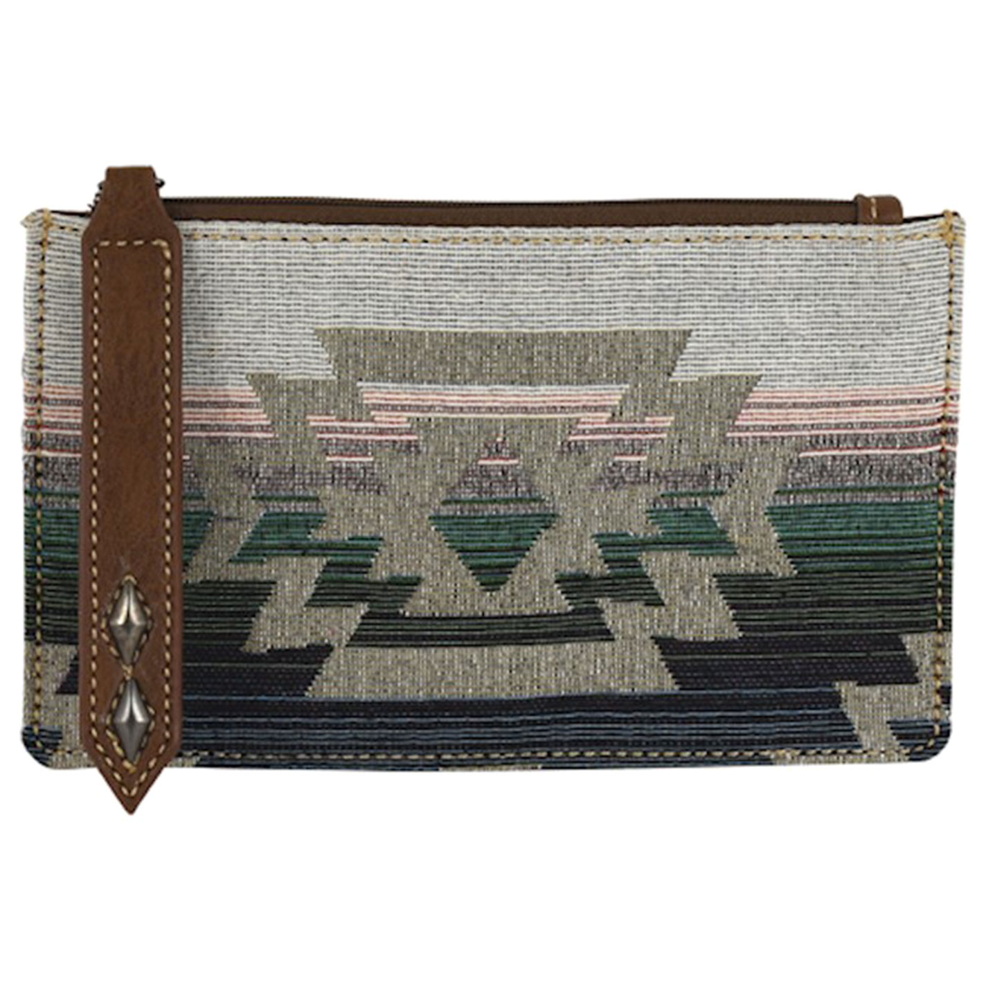 Tony Lama Gray Aztec & Colorful Serape Western Wallet - Image 1