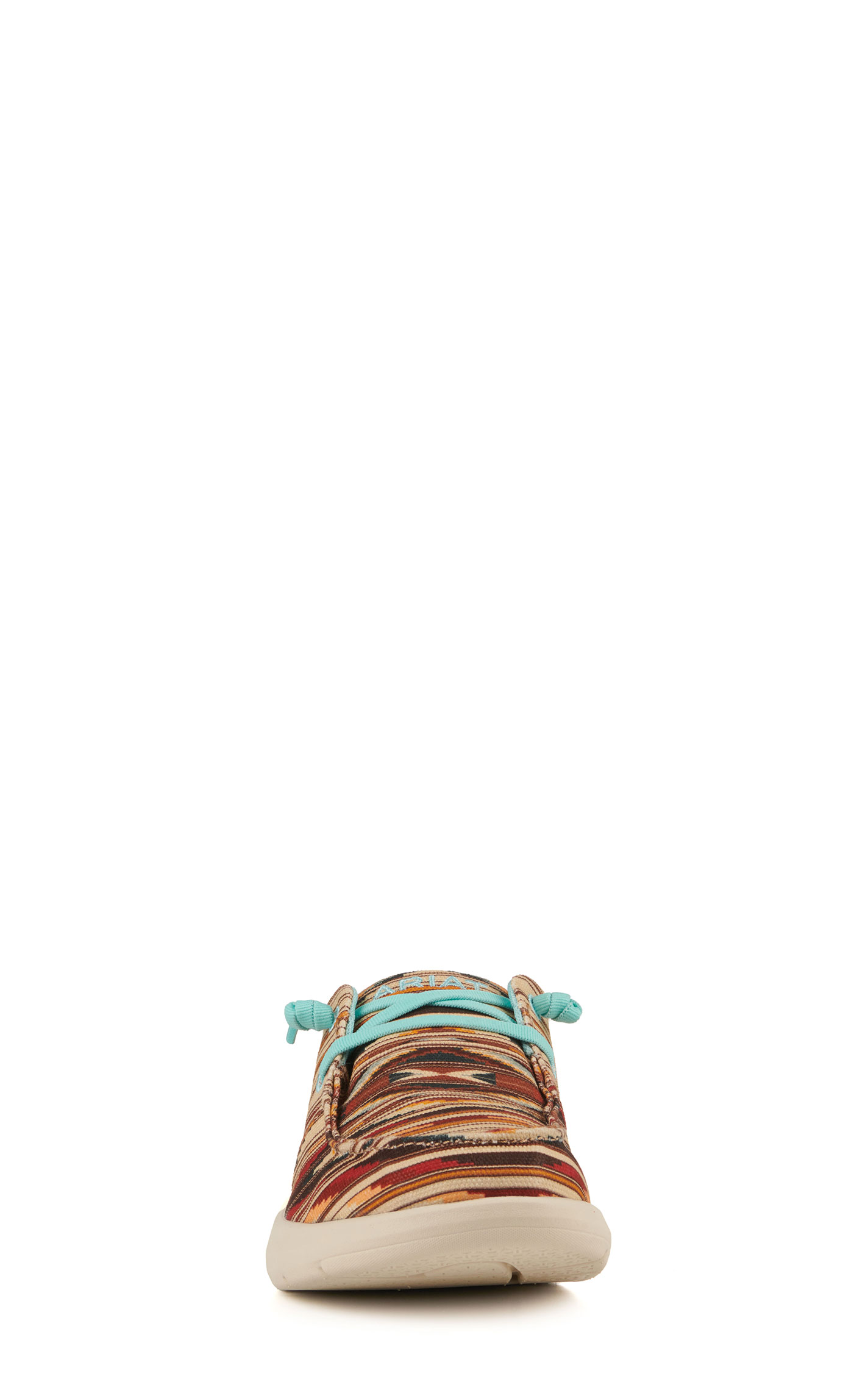 Ariat Women's Hilo Chimayo Tan Santa Fe Print Canvas Lace Up Casual Shoes - Image 1