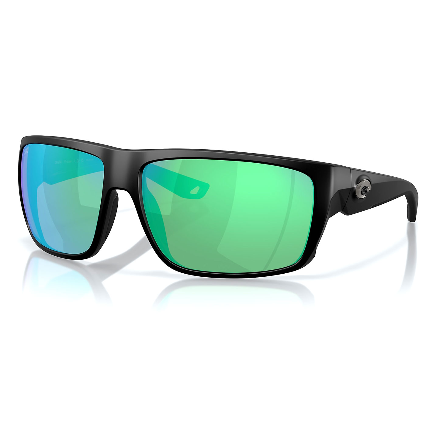 Costa Men's Black Frame Green Mirror Polarized Sunglasses - Image 7