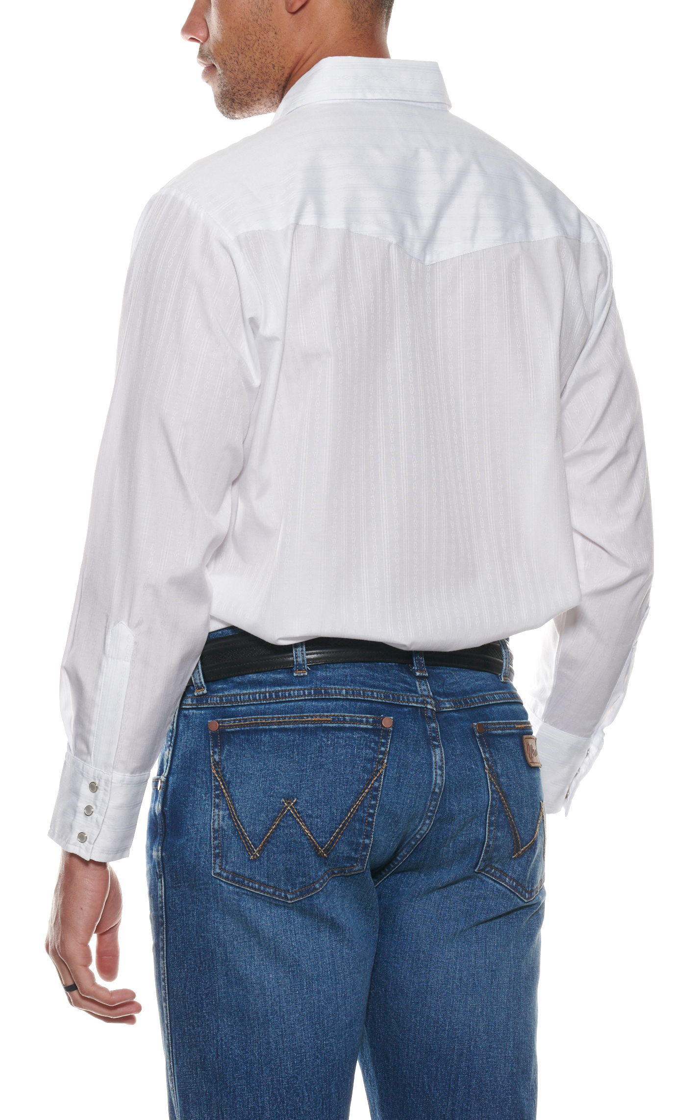 Ely Walker Solid White Long Sleeve Western Shirt - Big & Tall - Image 1