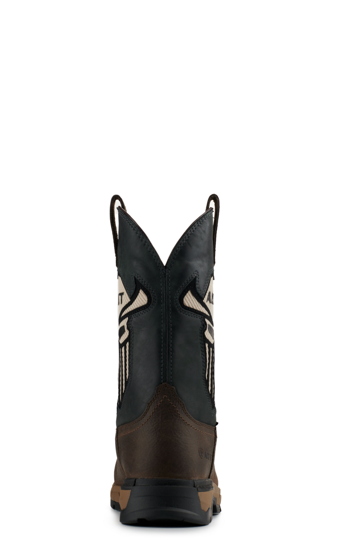 Ariat Men's Rebar Flex Dark Brown & Storm Incognito Skull VentTEK Wide Square Composite Toe Work Boot - Image 1
