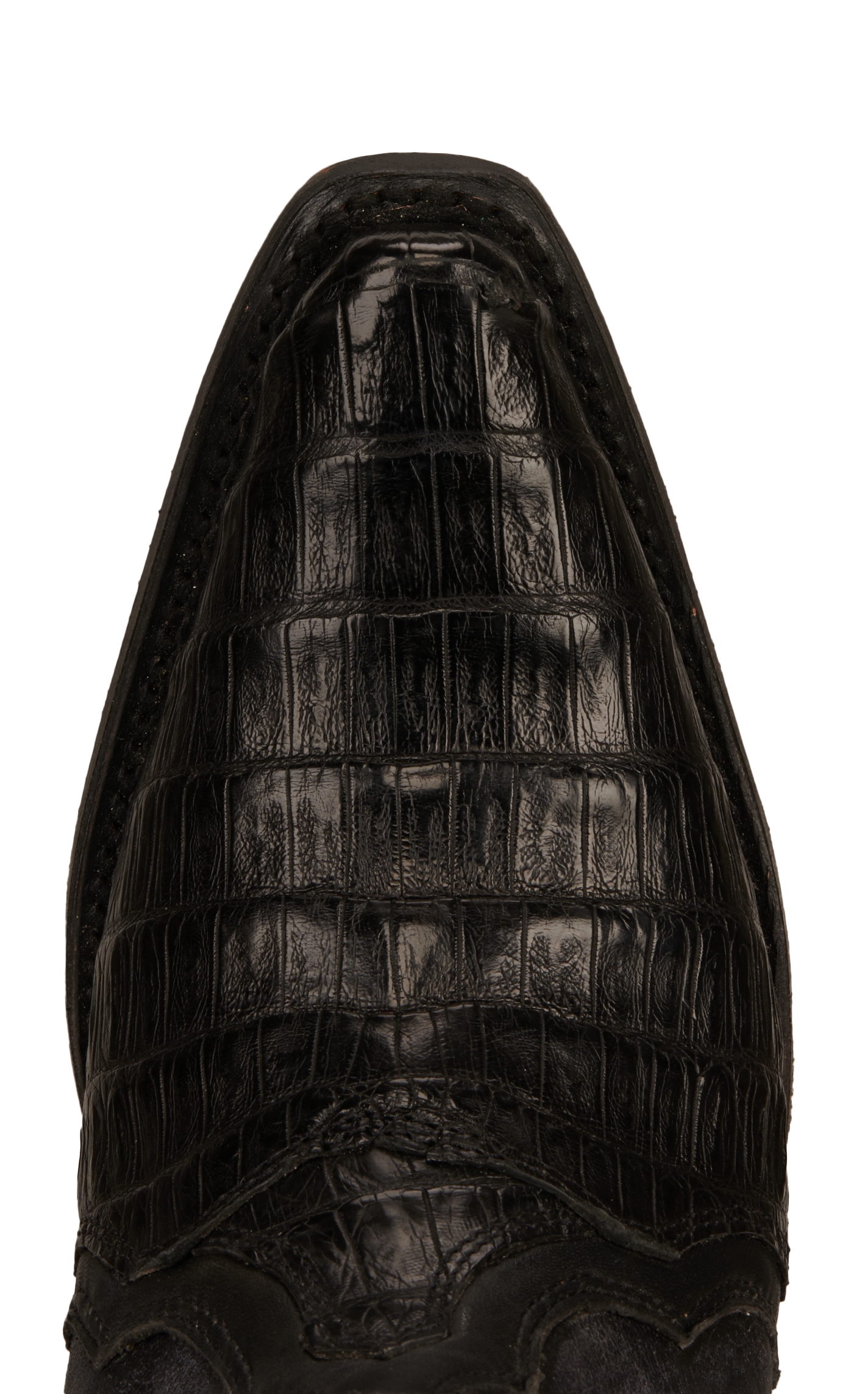 Corral Women's Black Caiman Snip Toe Exotic Cowboy Boots - Image 1