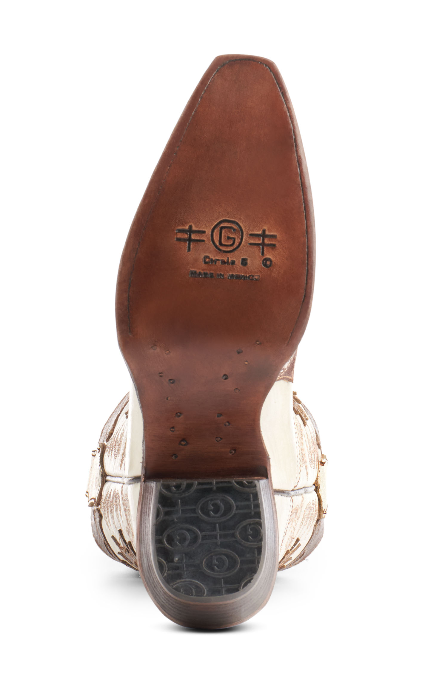 Circle G by Corral Women's Pearl with Cognac Overlay Snip Toe Cowboy Boots - Image 1