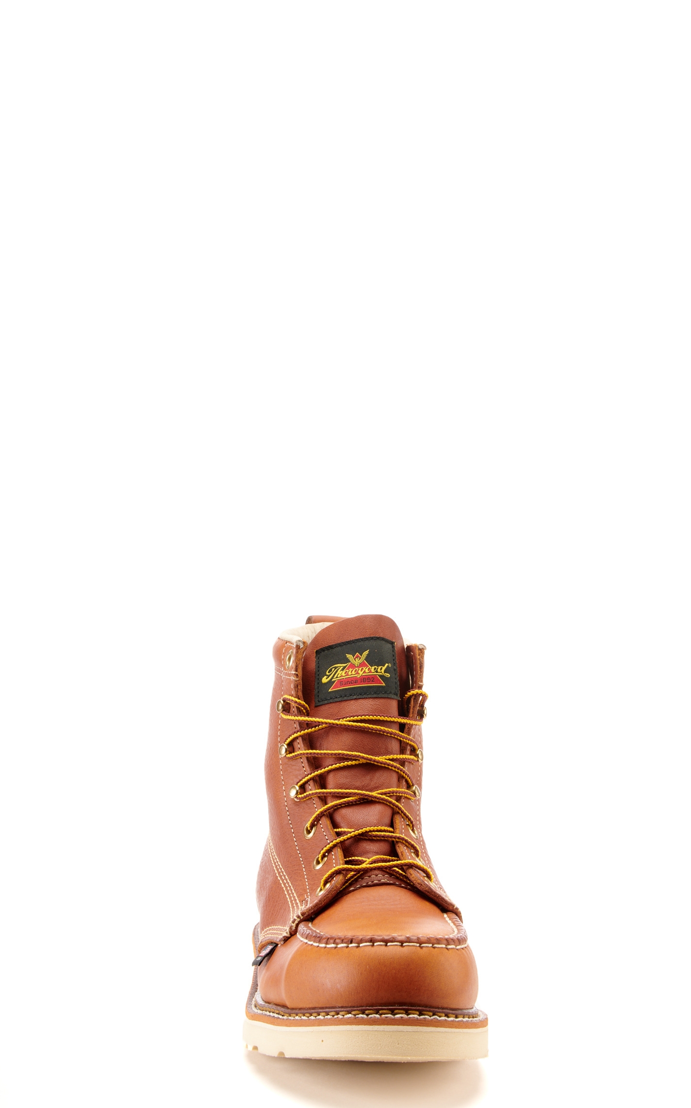 Thorogood Men's MAXWear Tobacco Brown Wedge Moc Steel Toe Lace Up Work Boot - Image 1