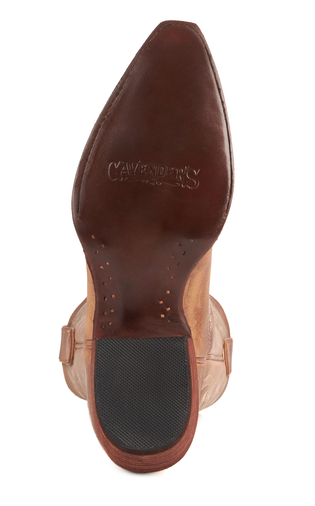 Cavender’s Women’s Antique Leather Taupe with Tonal Embroidery Snip Toe Cowboy Boots  - Image 1