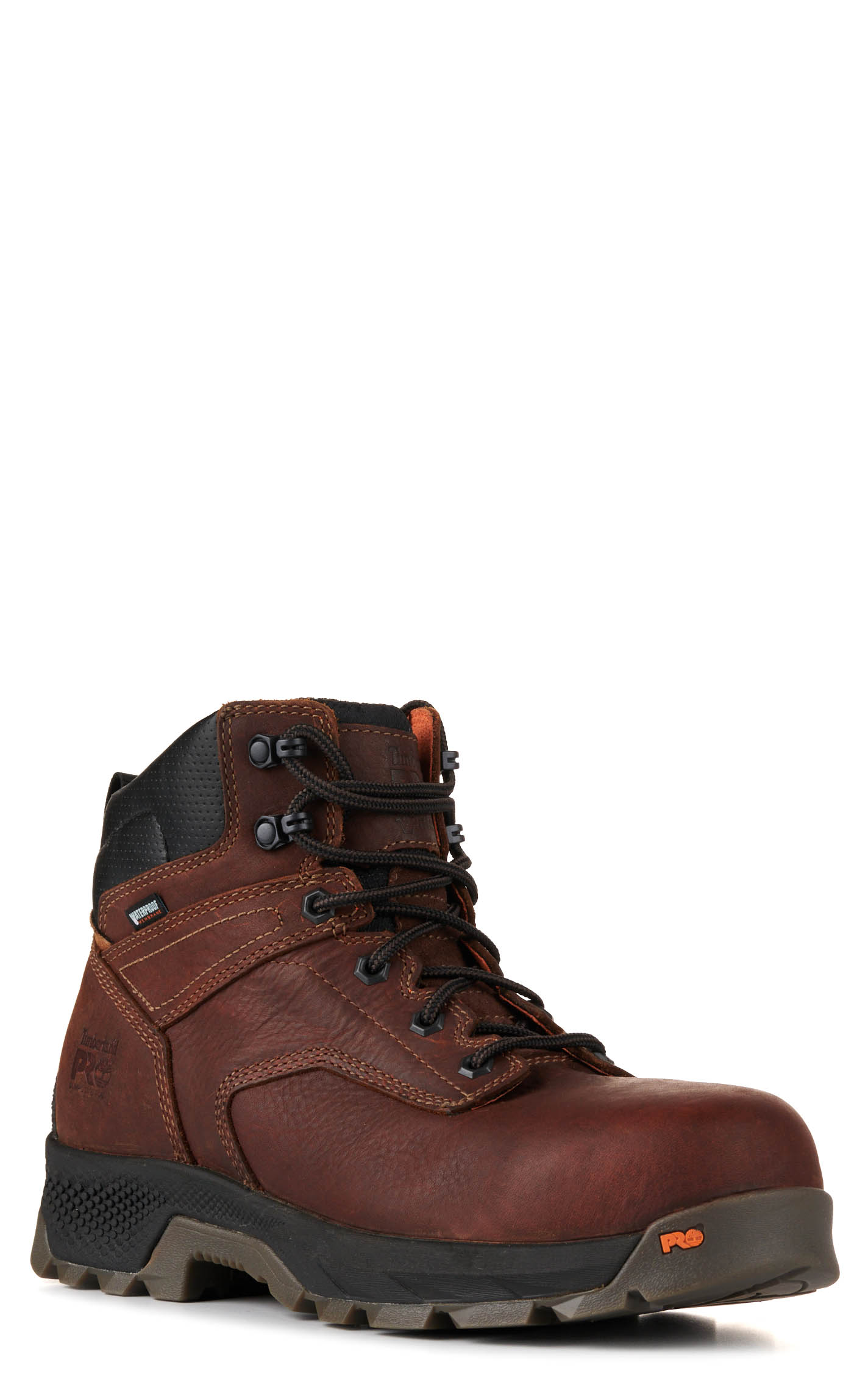 Timberland Pro Men's TiTAN Trailblazer Brown Waterproof Wide Square Composite Toe 6\