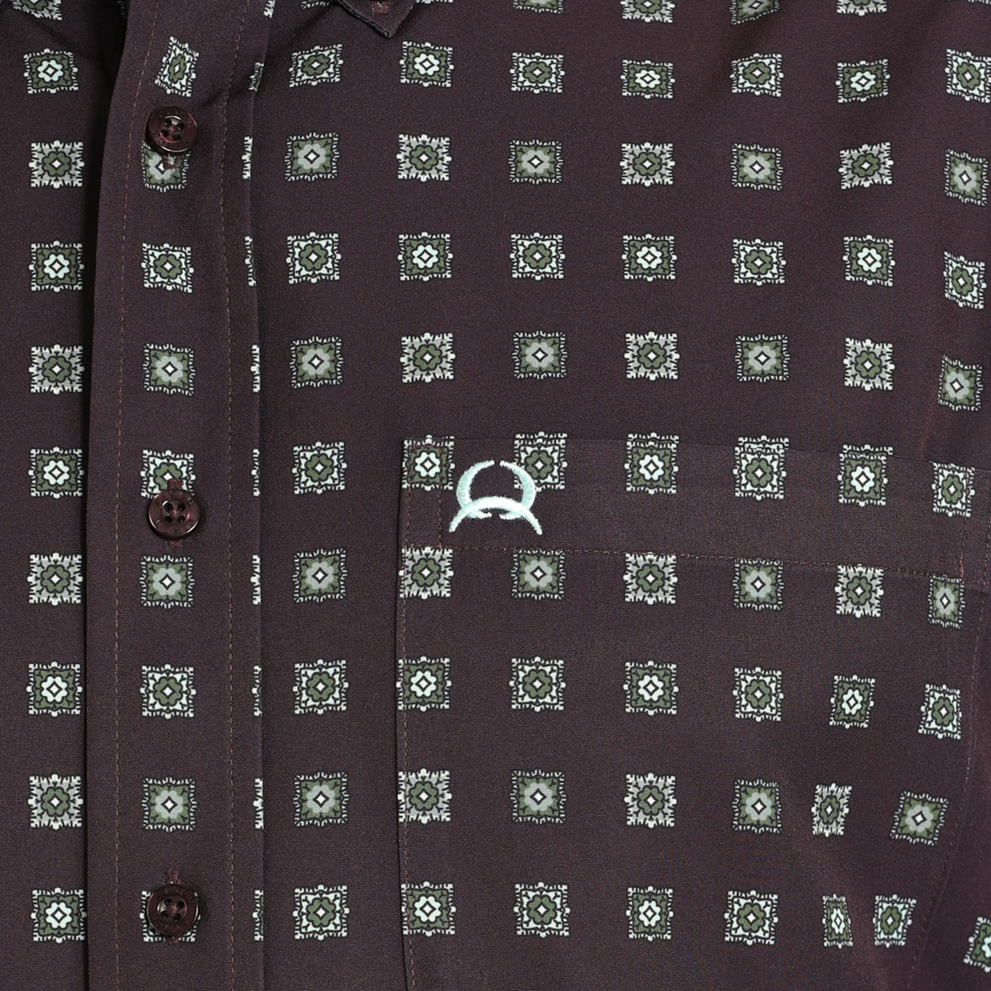 Cinch Men's ArenaFlex Purple Geo Print Button Down Shirt - Image 1