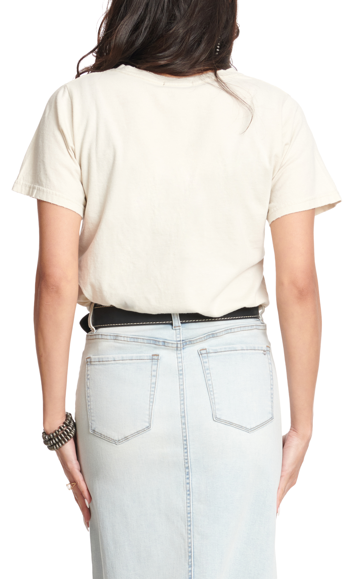 Refined Canvas Women's Distressed Bone Howdy Graphic Short Sleeve T-Shirt - Image 1