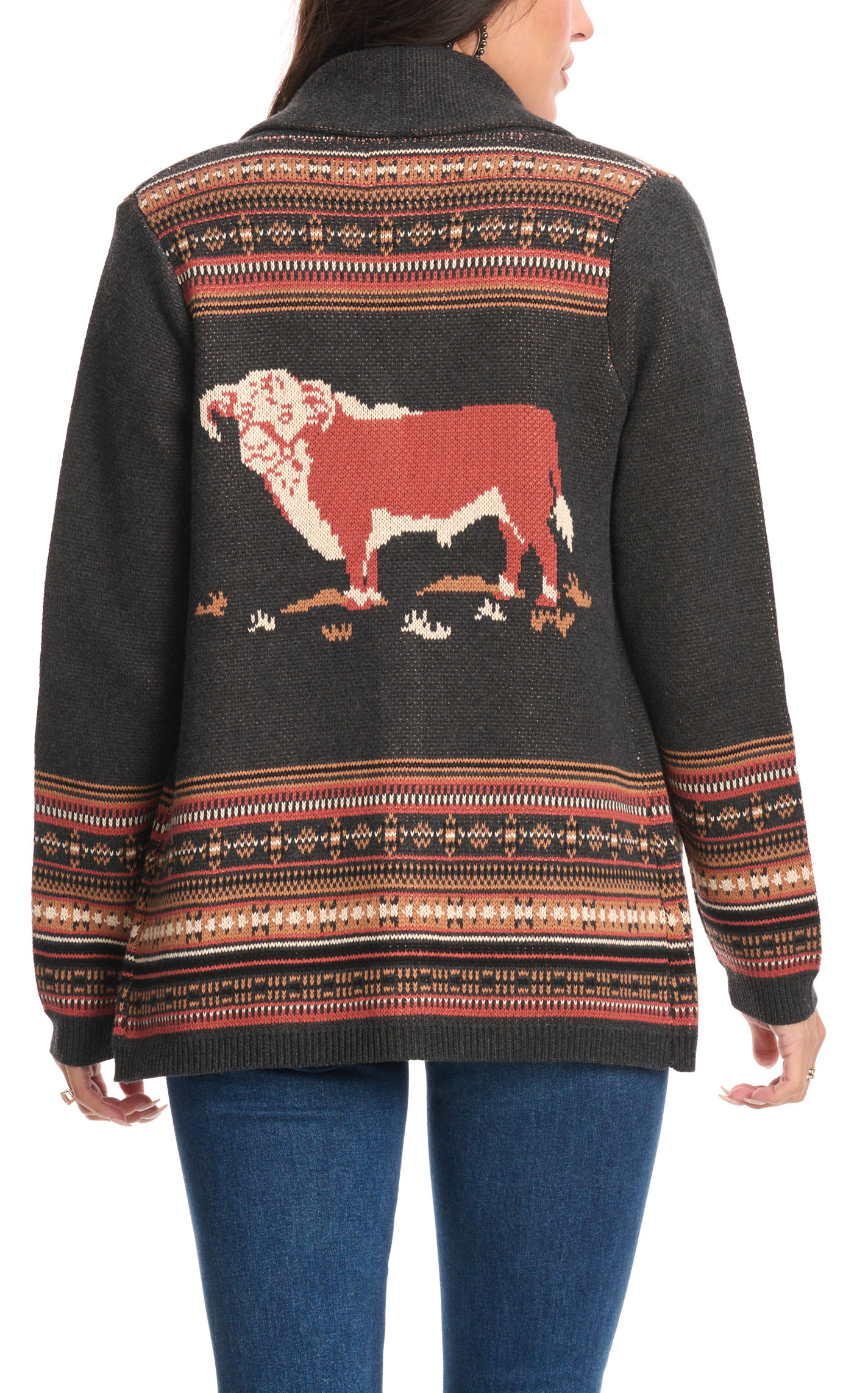 Cotton & Rye Women's Dark Charcoal Hereford Cardigan - Image 1