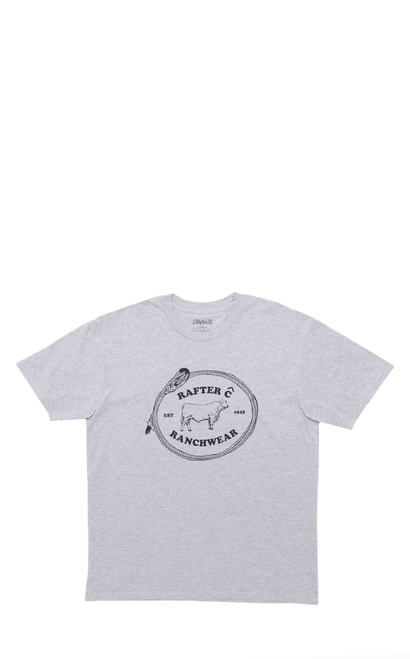 Rafter C Men's Light Heather Gray Ranch Graphic T-Shirt - Image 1
