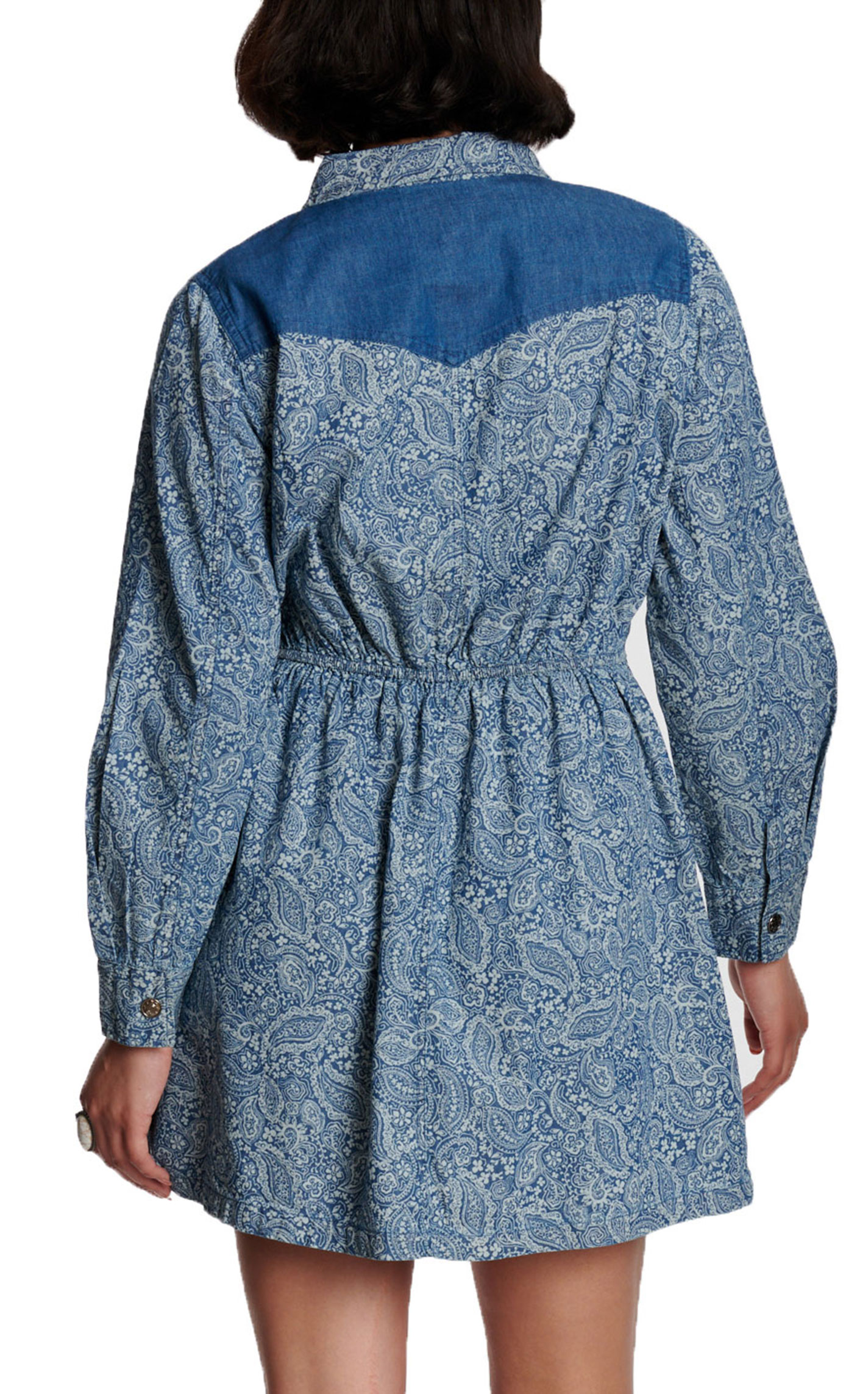 Cotton & Rye Women's Denim Paisley Print Shirt Dress - Image 1