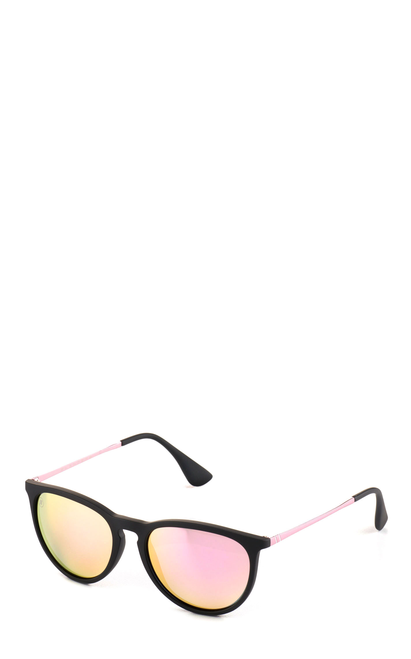 Blenders Eyewear Rose Theater Soft Matte Black & Rose Polarized Sunglasses - Image 1