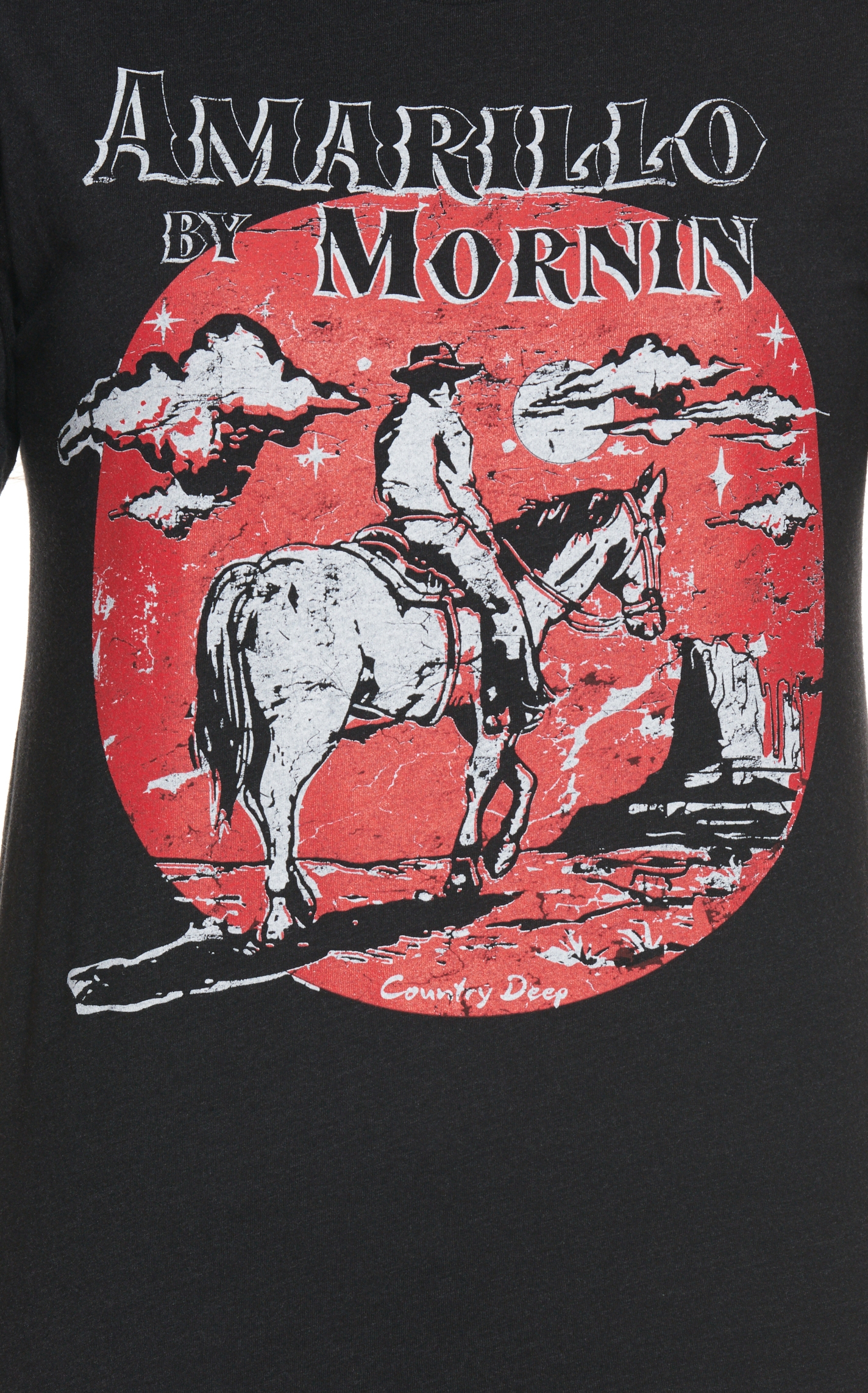 Country Deep Women's Black Amarillo by Morning Short Sleeve T-Shirt - Image 1