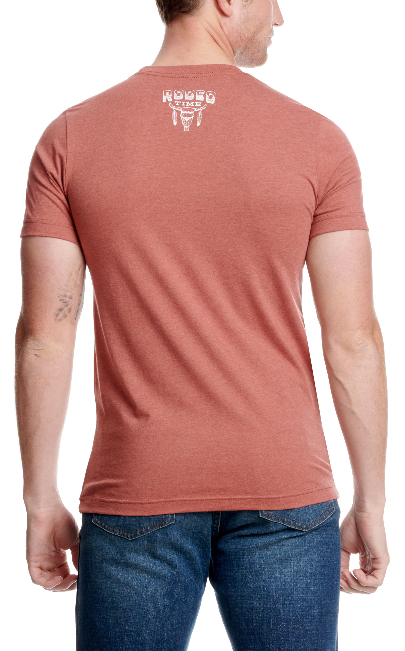 Rodeo Time Dale Brisby Men's Red Clay Radiator Ranch Logo T-Shirt - Image 1