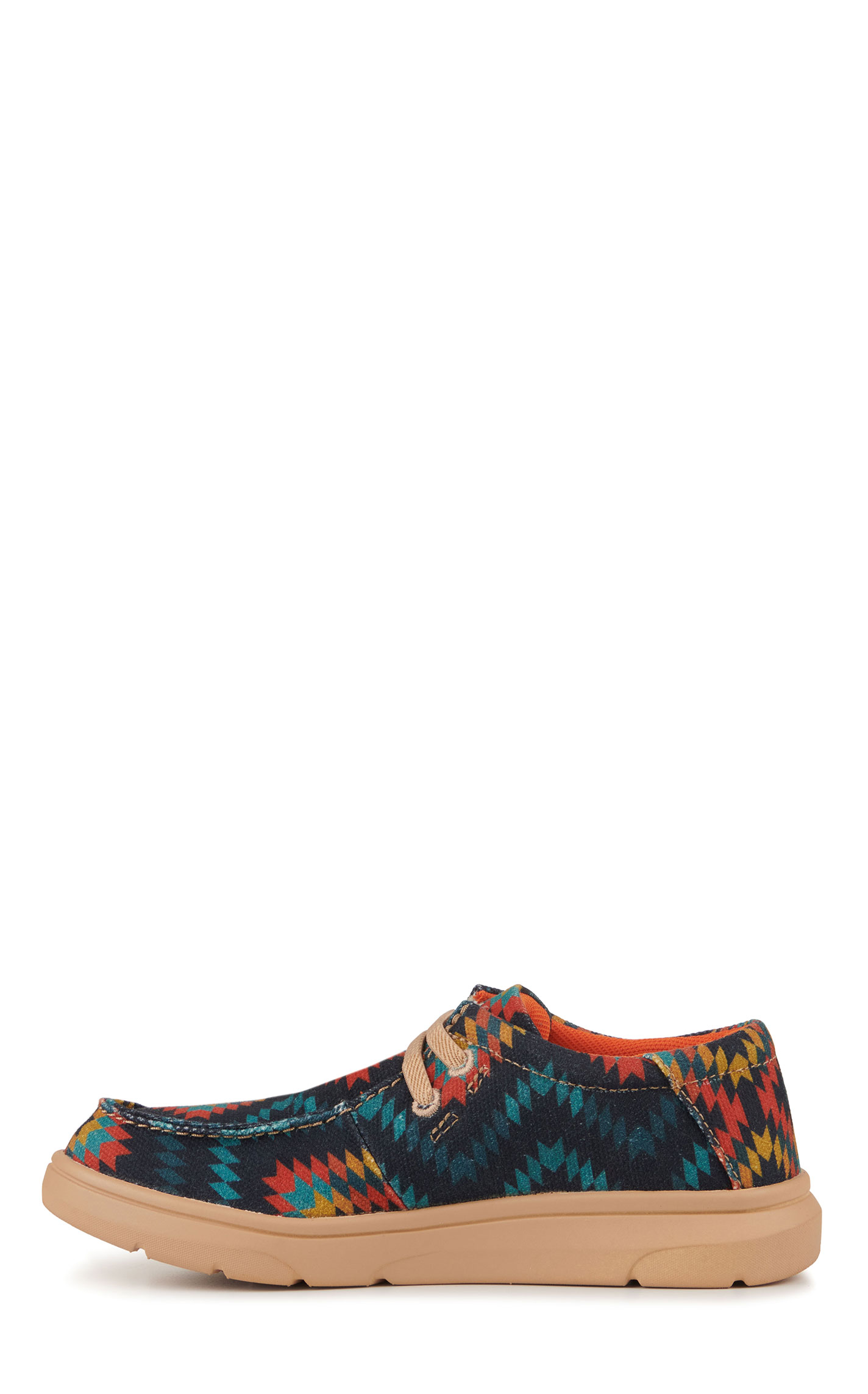 Ariat Youth Hilo Blue Aztec Canvas Lace Up Casual Shoes - Image 1