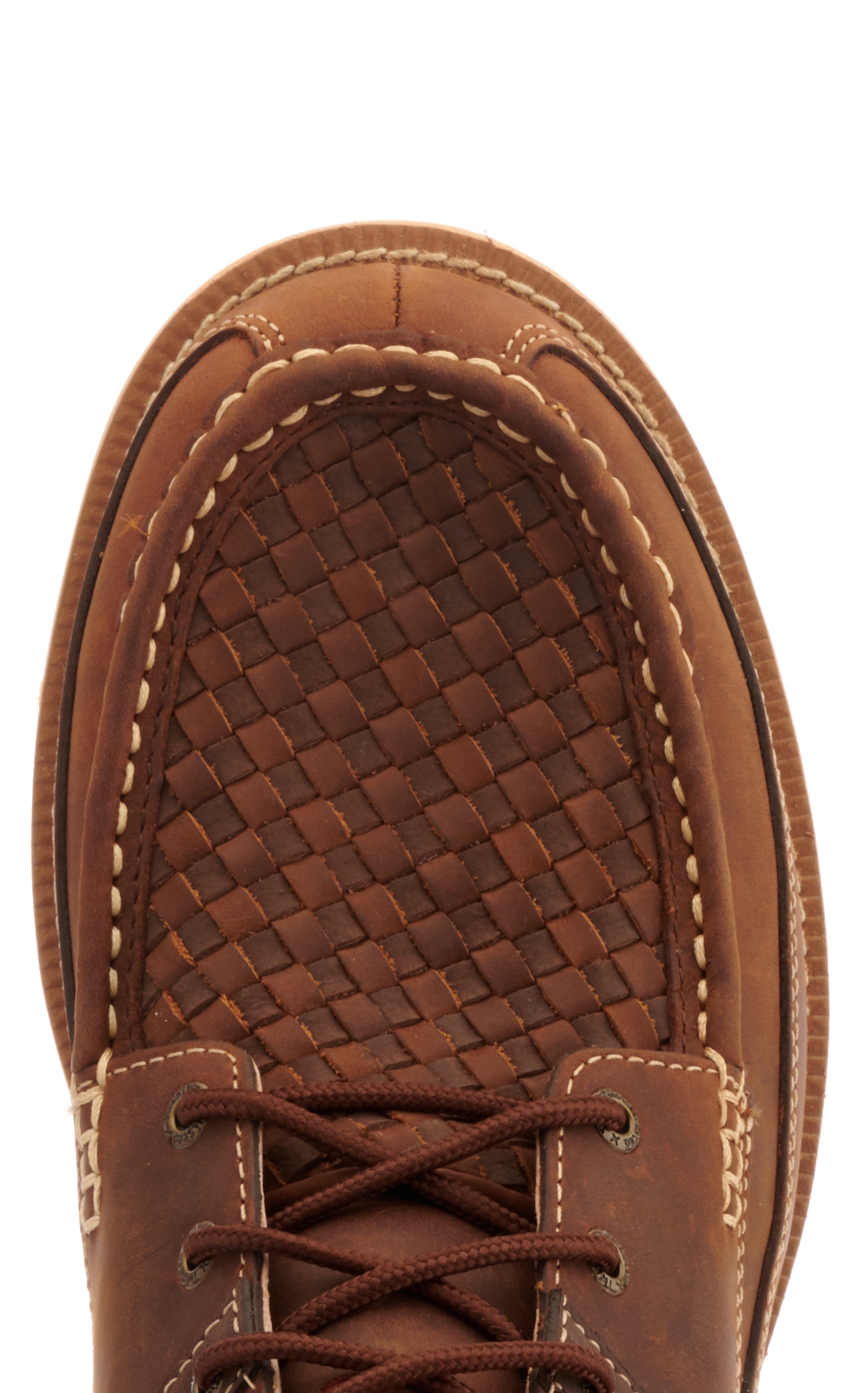 Twisted X Men's Brown Woven Insert Crepe Wedge Lace Up Casual Shoes - Image 1