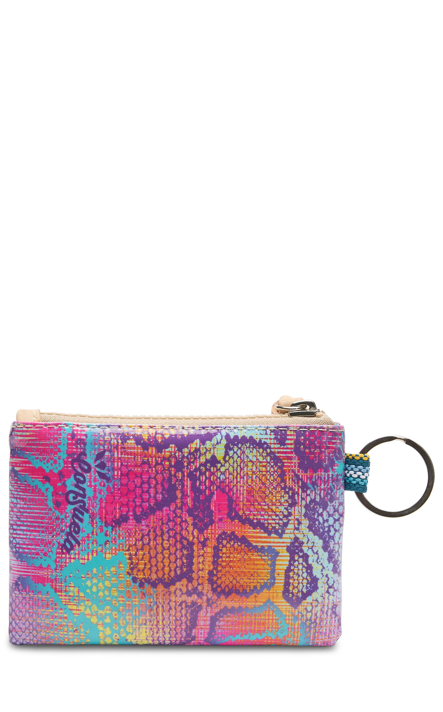 Consuela Steph Fuchsia & Teal Snake & Keyring Pouch Bag - Image 1