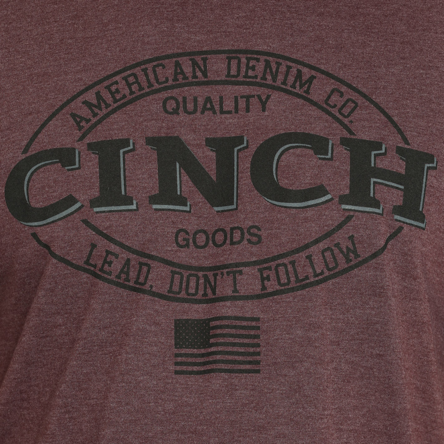 Cinch Men's Burgundy & Black Logo Graphic T-Shirt - Image 1