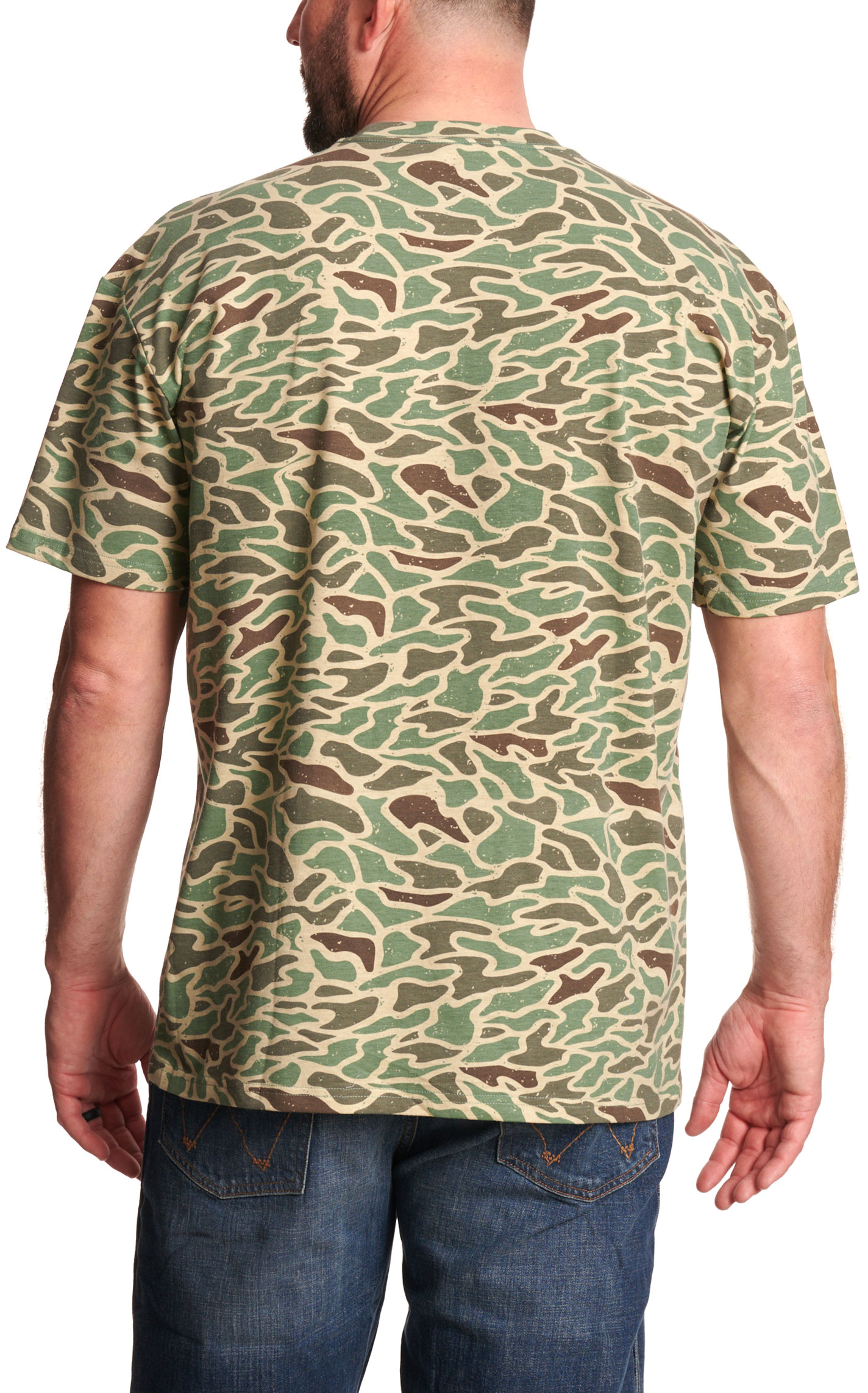 Burlebo Men's Retro Duck Camo Pocket T-Shirt - Image 1