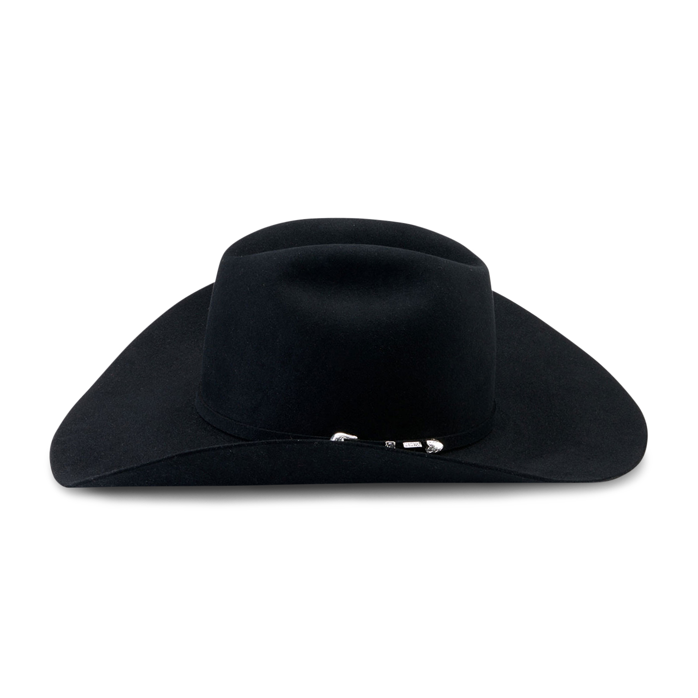 Resistol Midnight 6X Black Modified Cattleman Crown Felt Cowboy Hat - Image 1