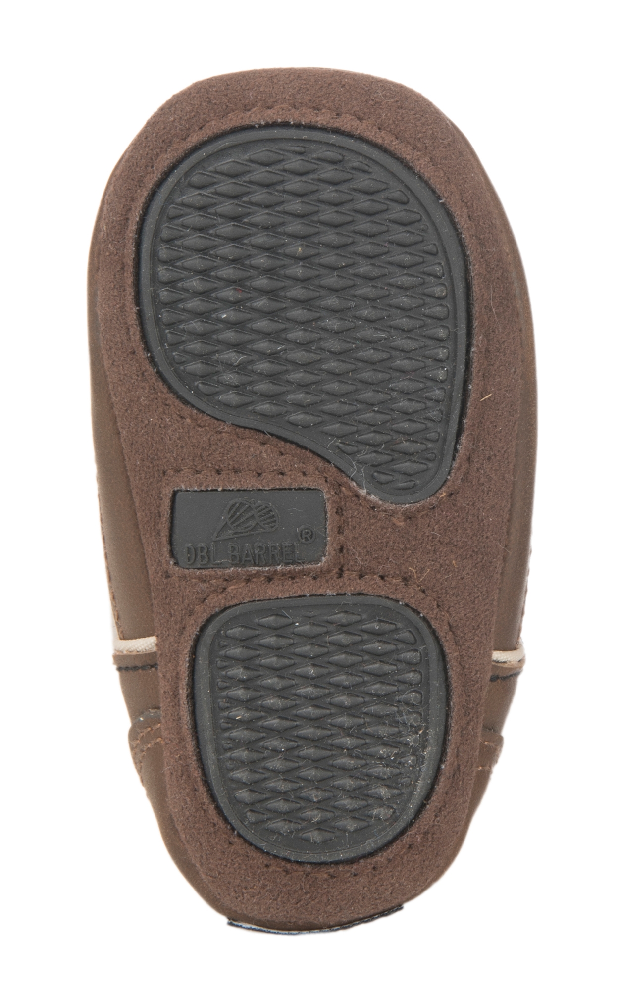 Double Barrel Infant Baby Bucker Brown and Black Western Booties - Image 1