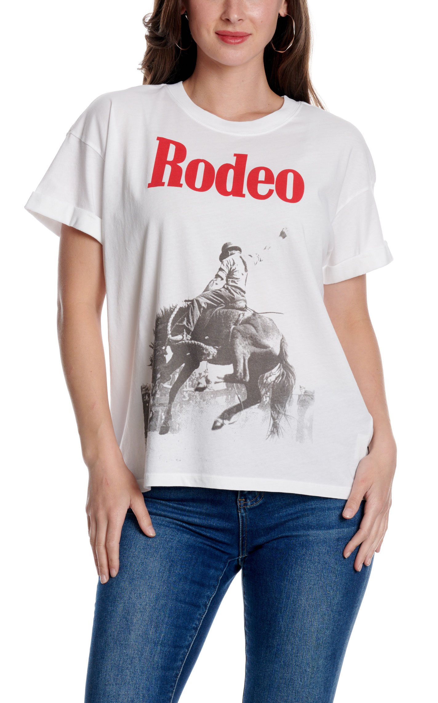 Girl Dangerous Women's Vintage White Rodeo Graphic T-Shirt - Image 1