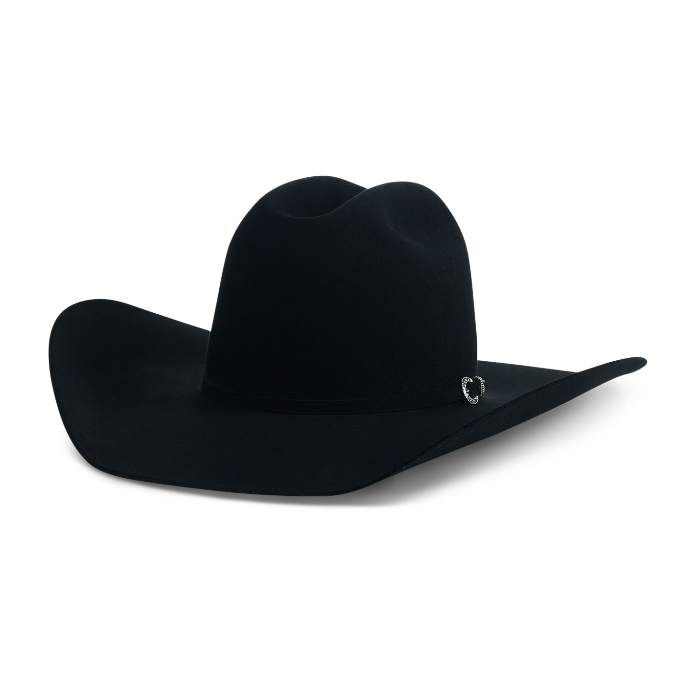 Resistol 30X Rough and Ready Black Cattleman's Crown Felt Cowboy Hat - Image 1