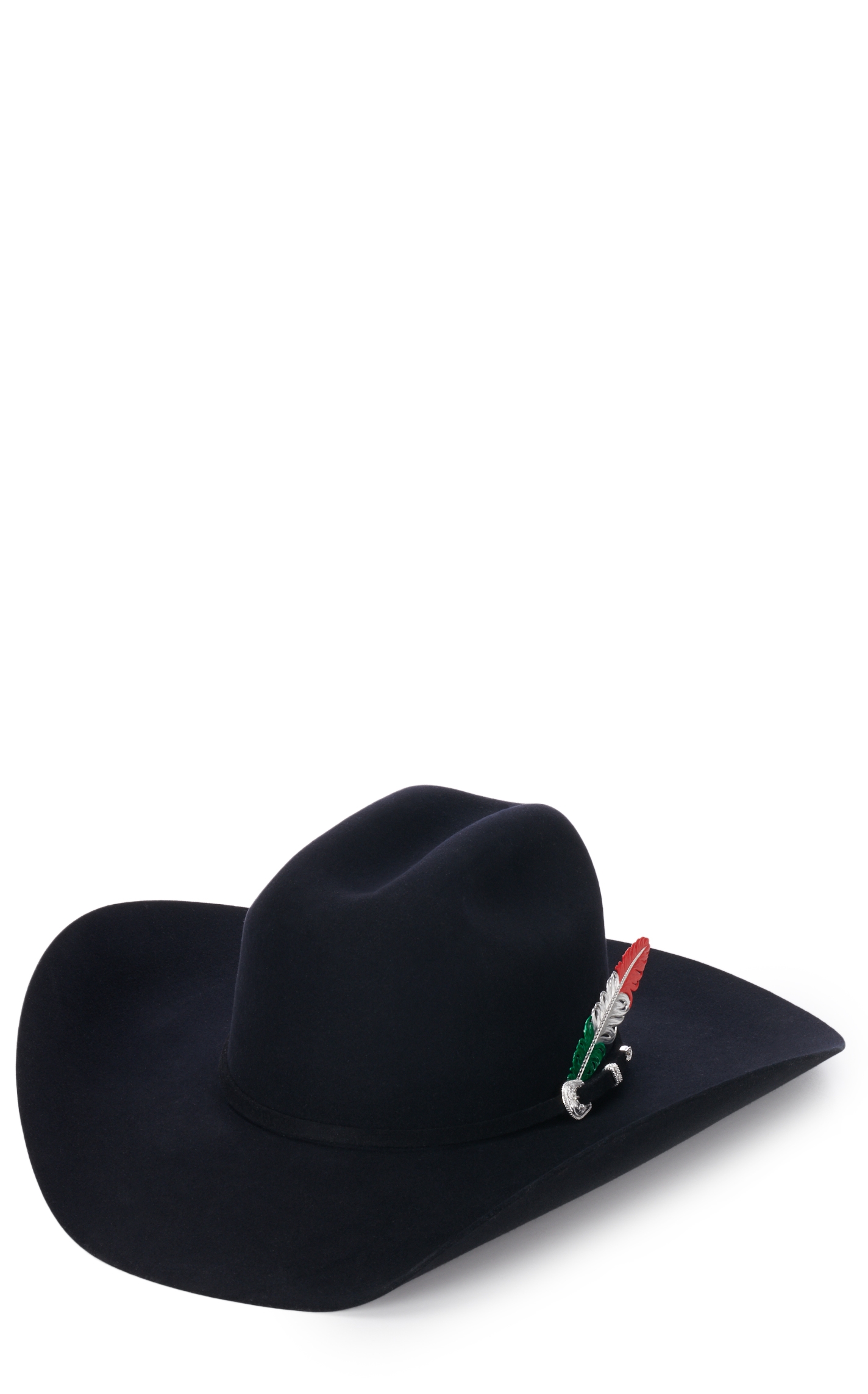 Montana Silversmiths Mexico Flag Hat Feather - Image 1