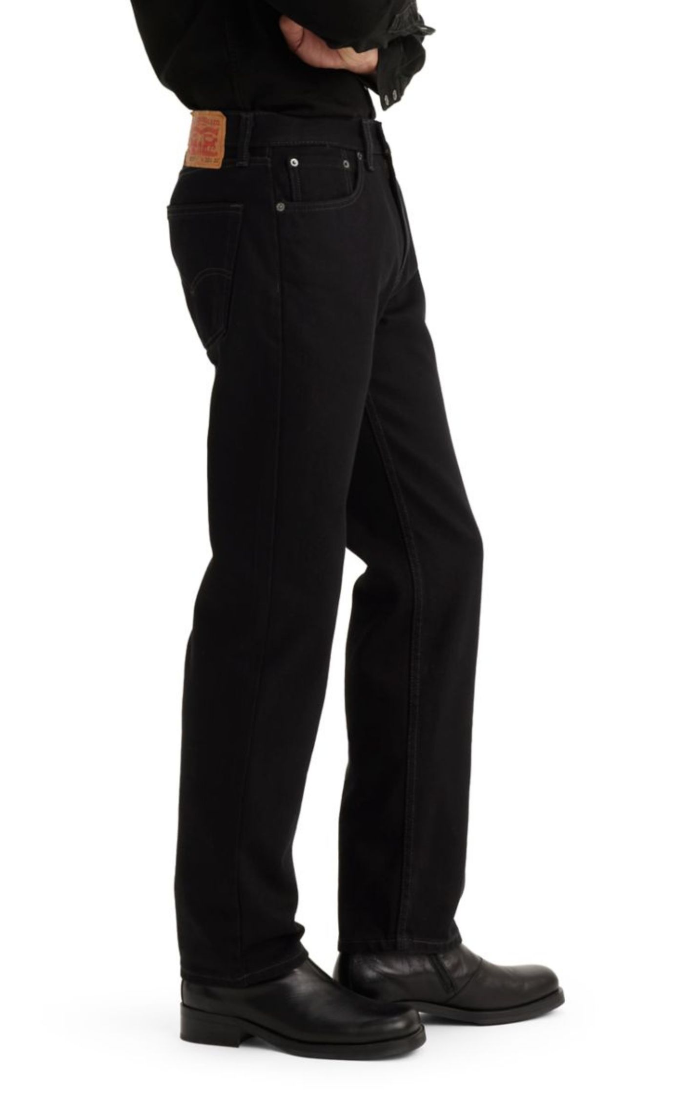 Levi's Men's 505 Regular Fit Black Jeans - Image 3