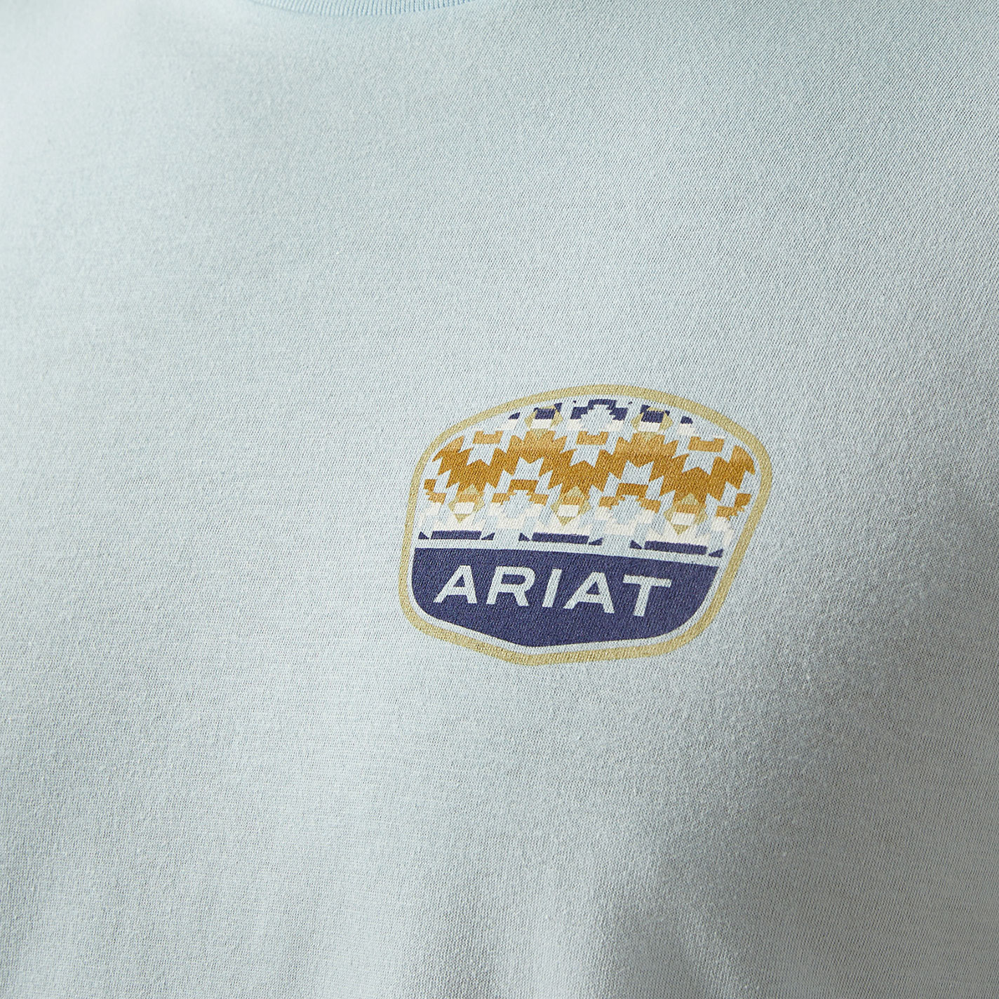 Ariat Men's Light Blue Odgen Valley Badge T-Shirt - Image 1