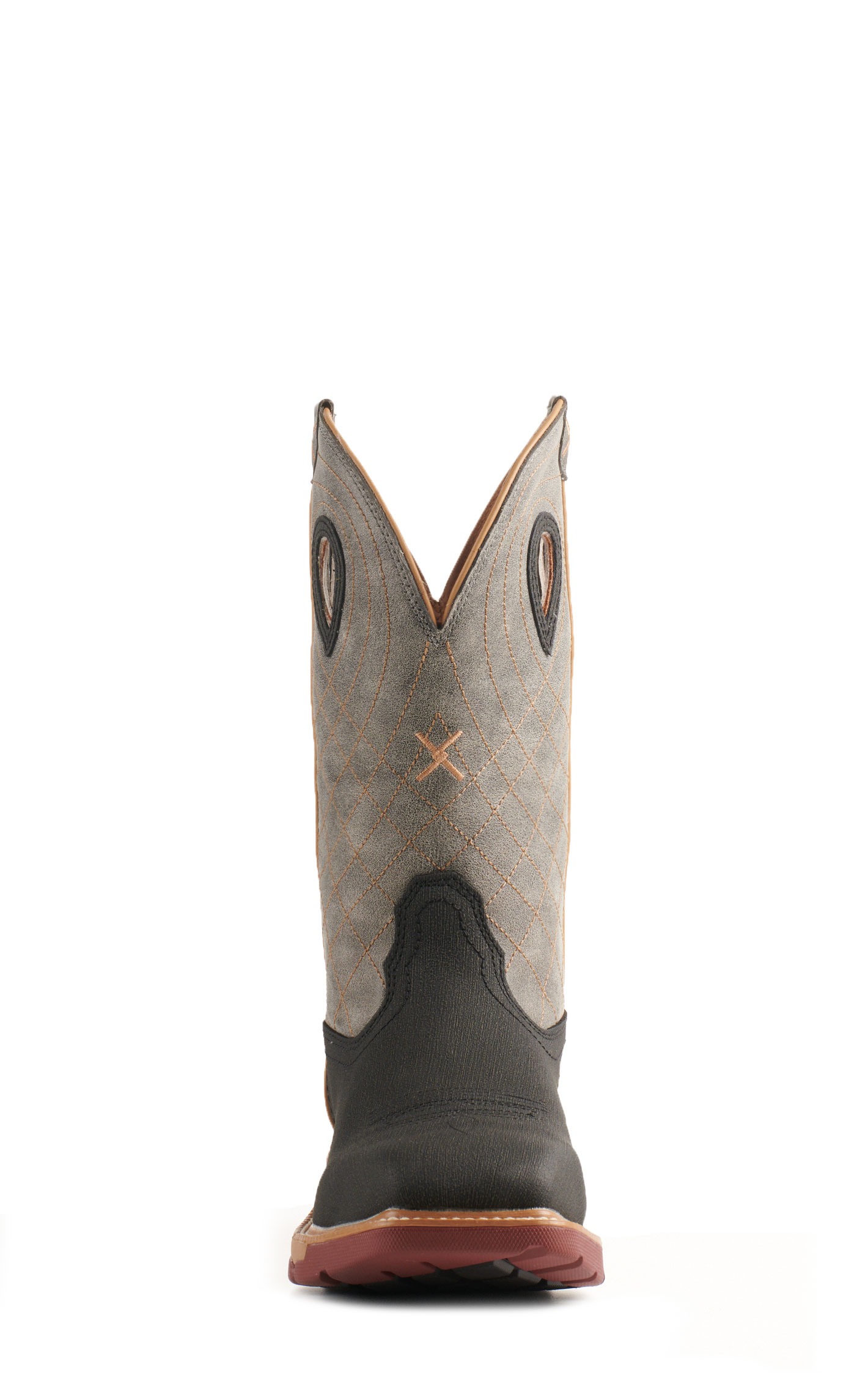 Twisted X Mens Charcoal and Gray Wide Square Composite Toe Work Boots - Image 1