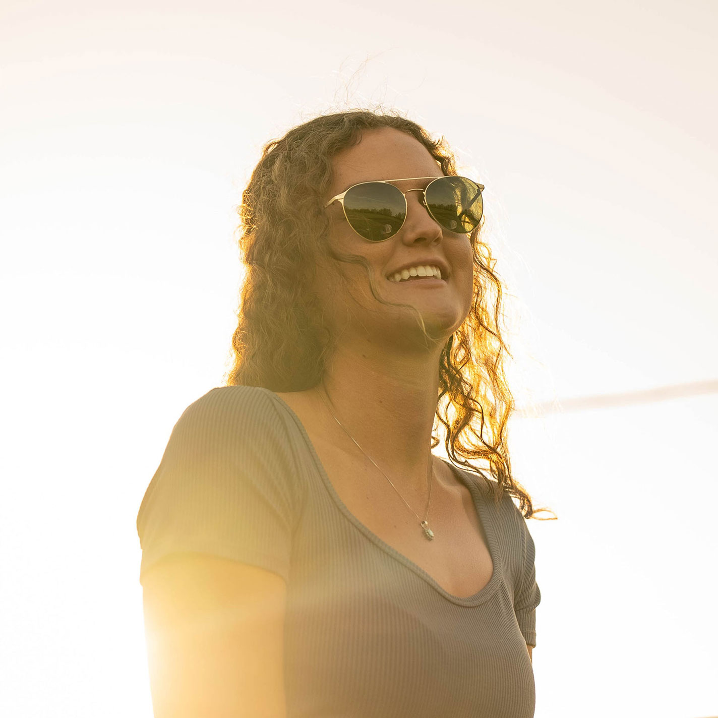 Bex Demi OTG Gold & Forest Sunglasses - Image 1