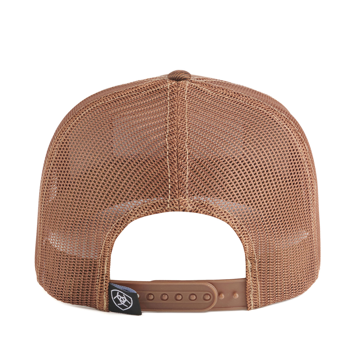 Ariat Men's Brown with Vintage Logo Patch Mesh Snapback Cap - Image 1