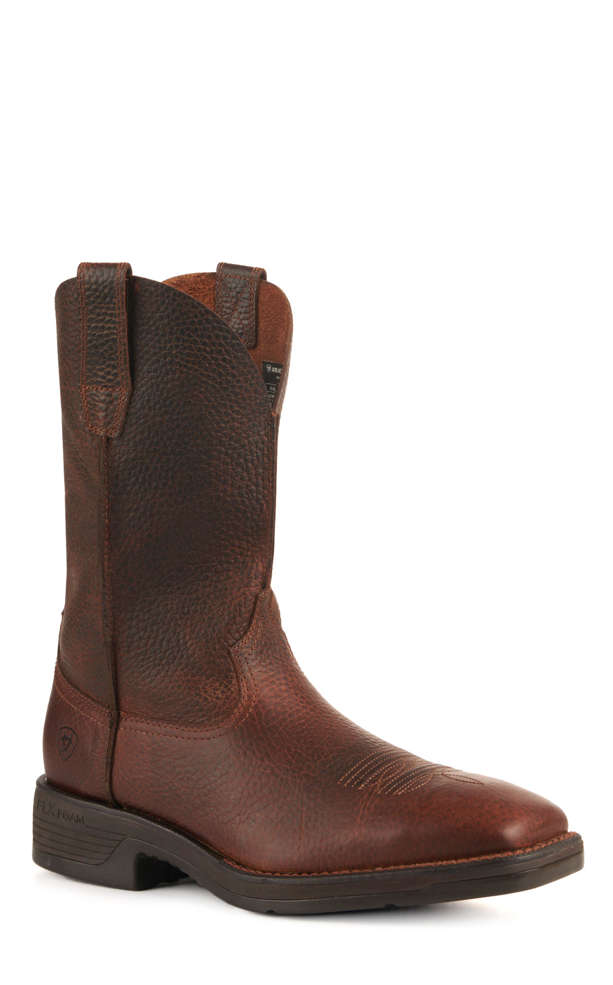 Ariat Men's Ridgeback Rambler Oiled Brown Wide Square Toe Cowboy Boots - Image 1
