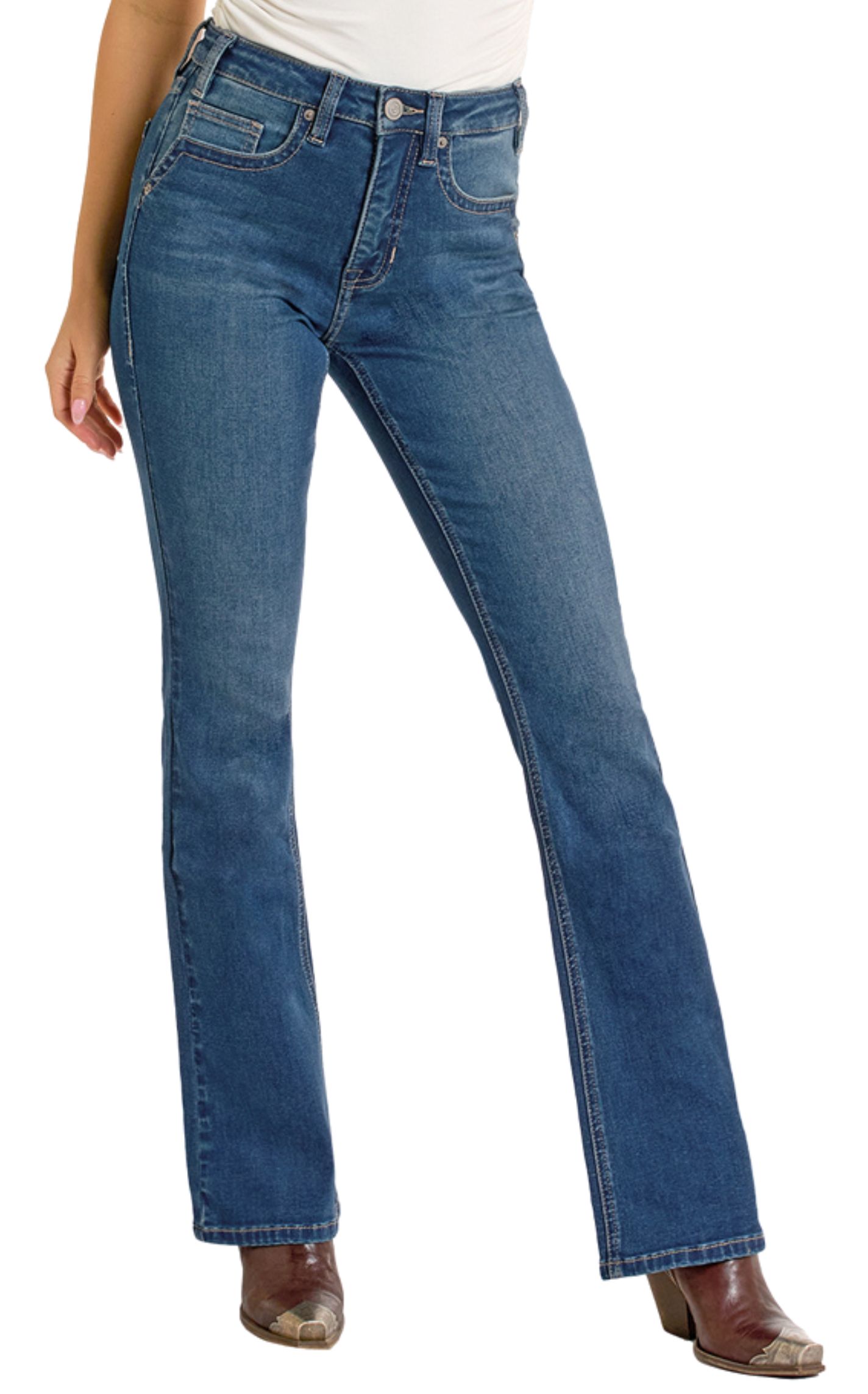 Rock & Roll Denim Women's Extra Stretch High Rise Bootcut Jeans - Image 1