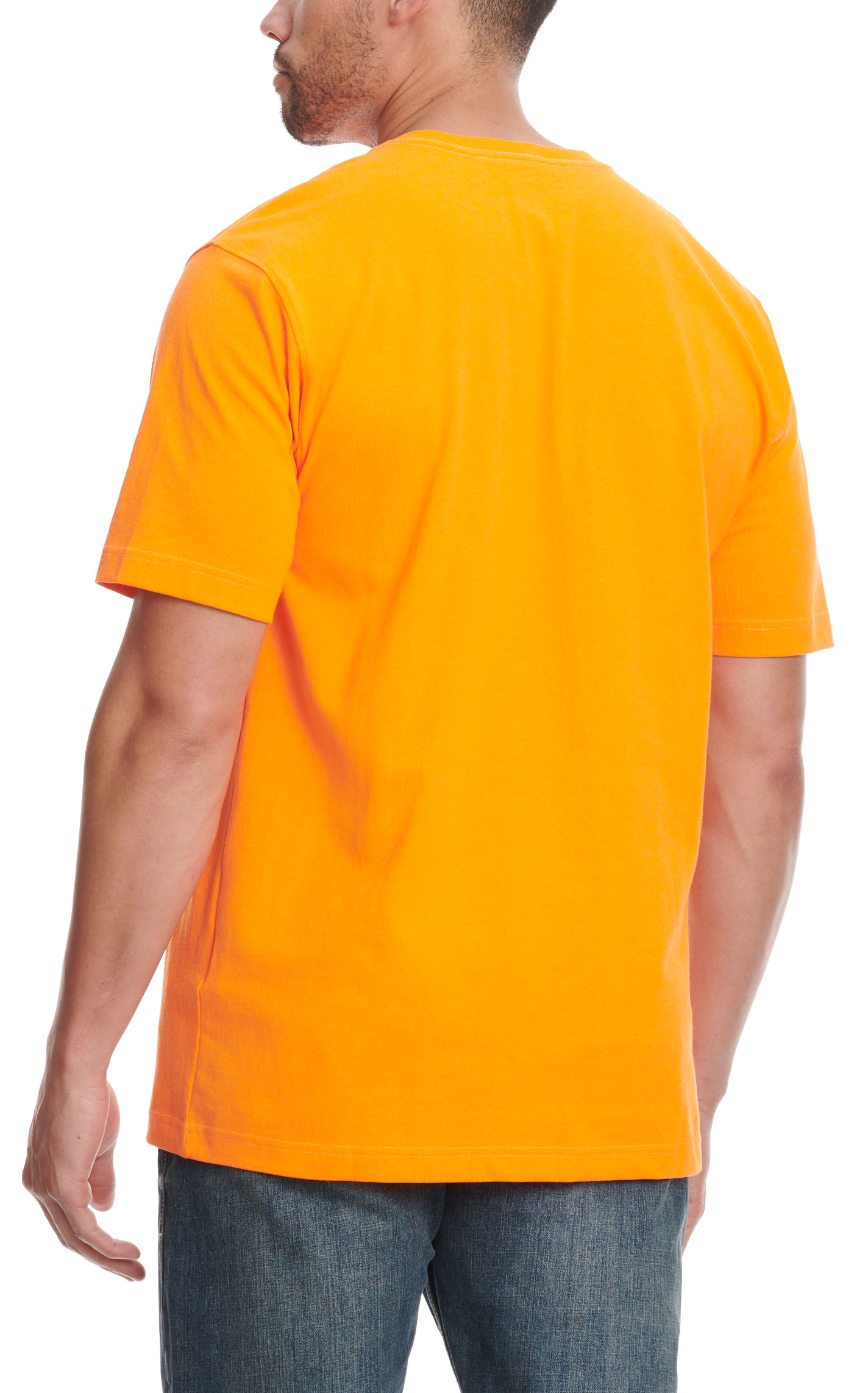 Carhartt Men's Bright Orange Loose Fit Short Sleeve Pocket Work T-Shirt - Image 2