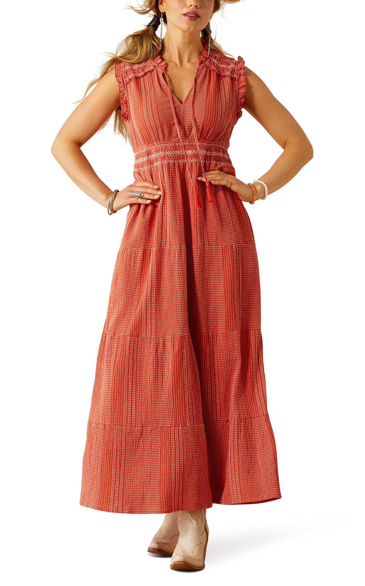 Ariat Women's Chili Red Sunset State of Mind Dress - Image 1