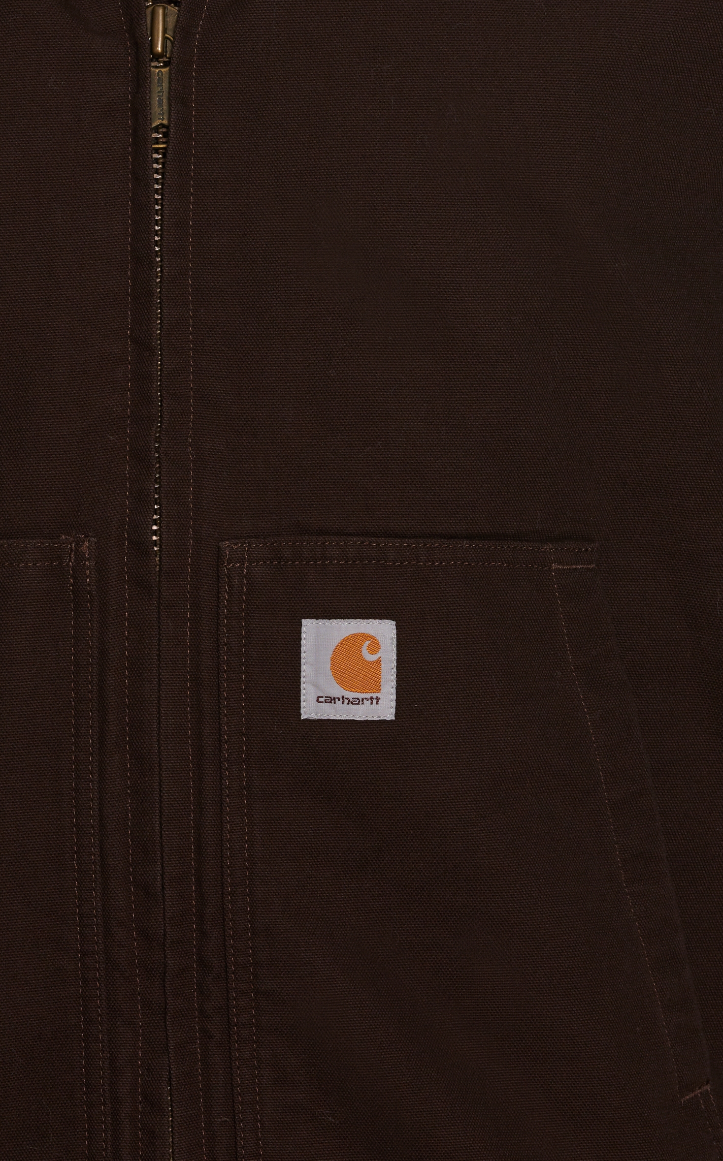 Carhartt Men's Dark Brown Quilted Nylon-lined Active Jacket - Big & Tall - Image 1
