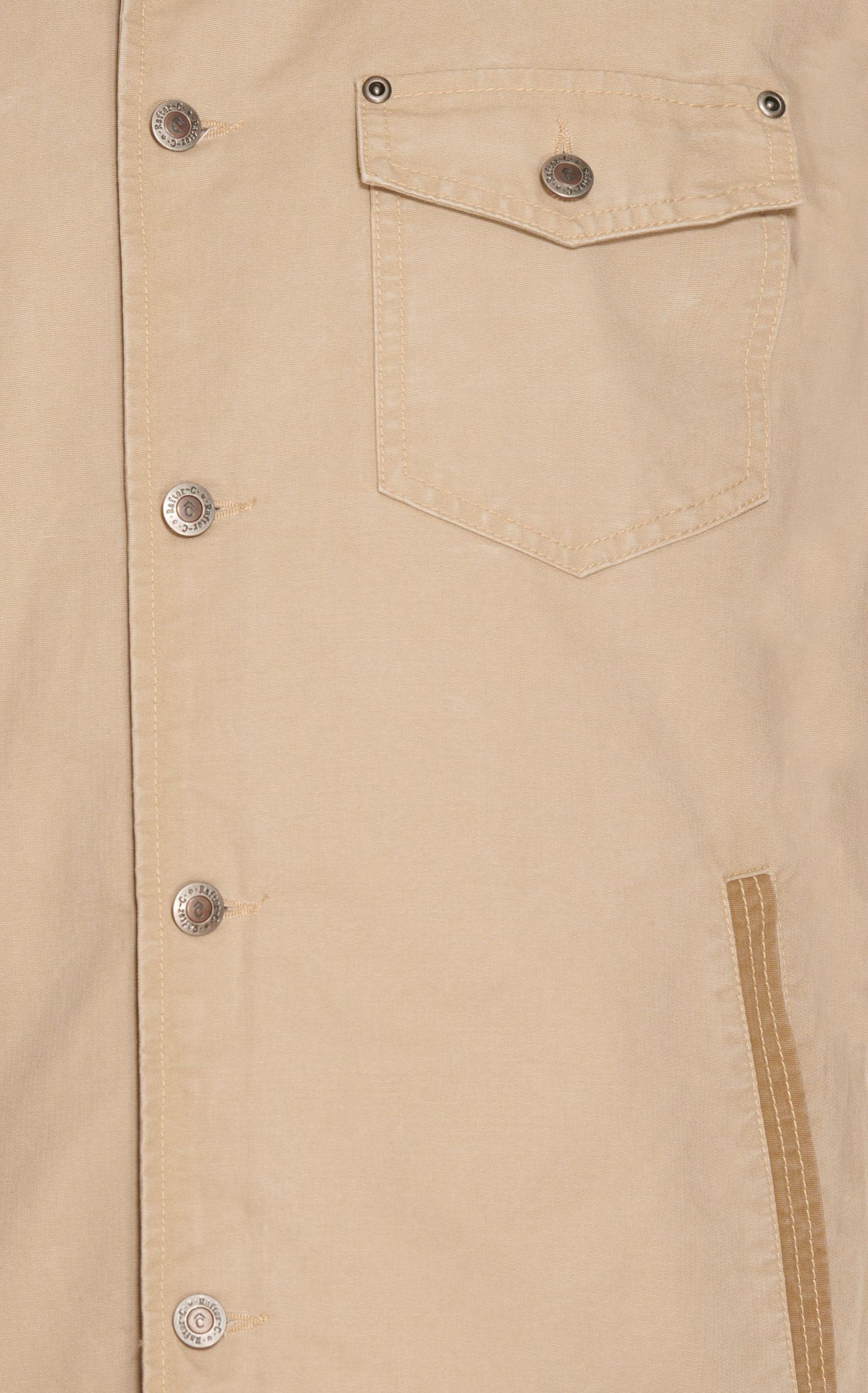 Rafter C Men's Sandy Canvas Button Down Front Jacket - Image 1