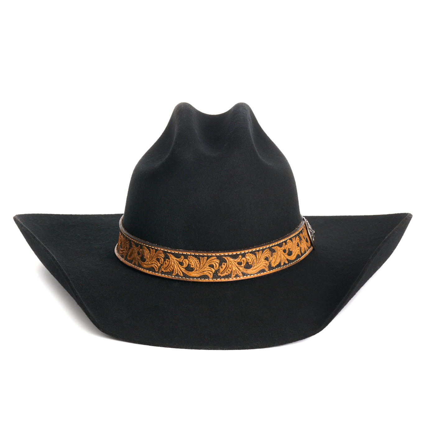 Rockin C Women's Black Wool & Tooled Leather Cowboy Hat - Image 4