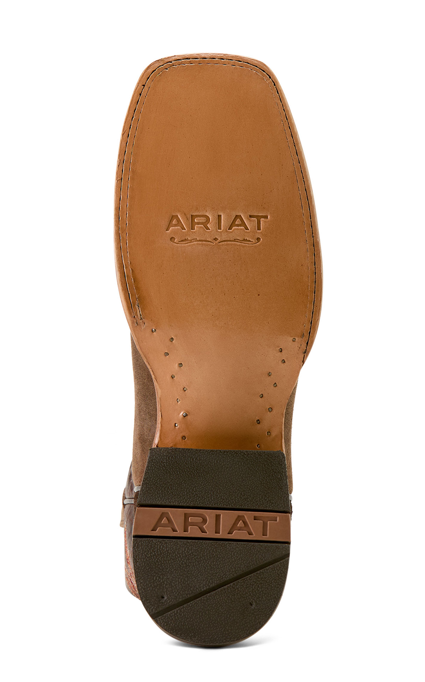 Ariat Men's Ranch Suede Hickory Smoke Gritty Wide Square Toe Boots - Image 1