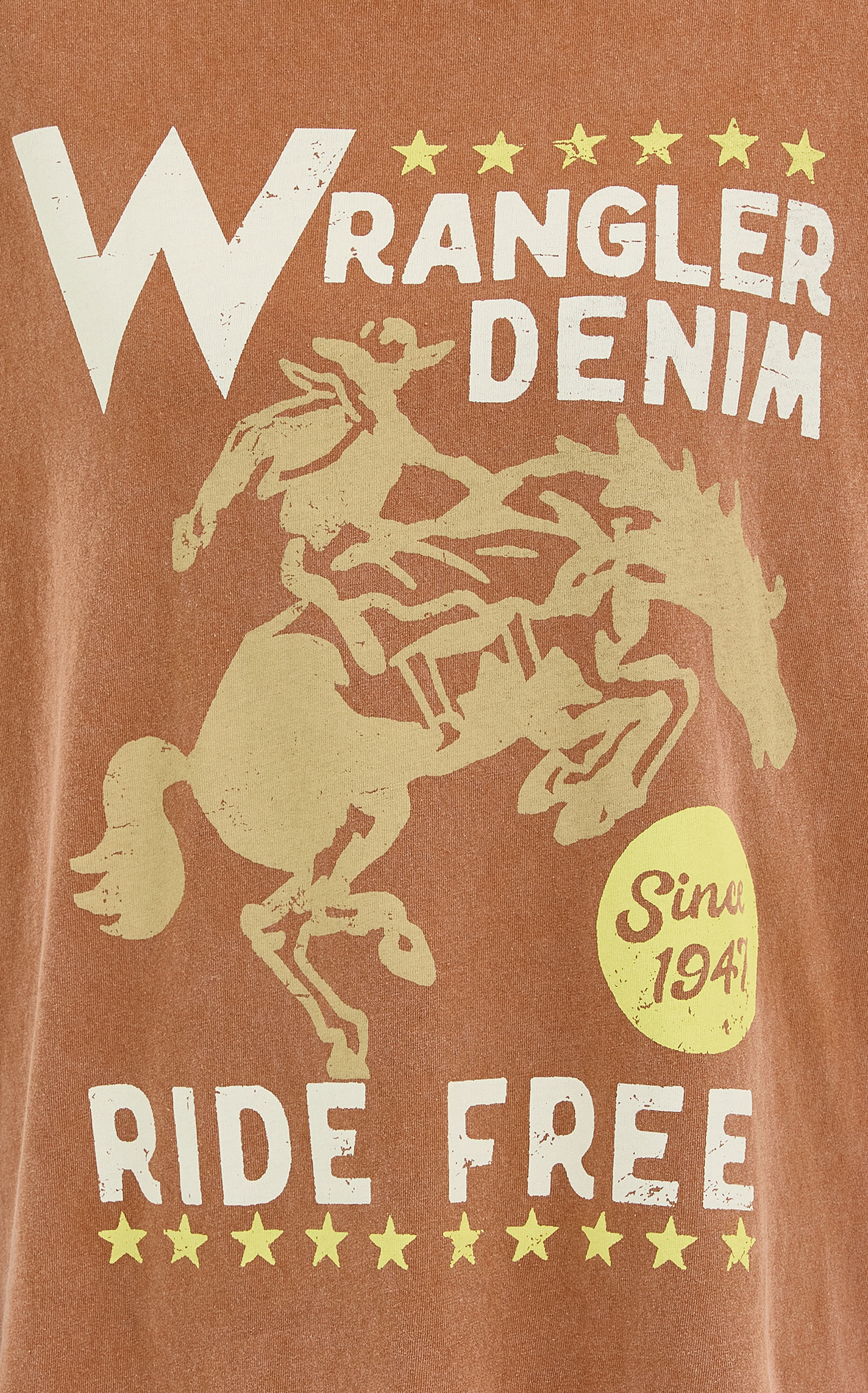 Wrangler Retro Women's Washed Rust Ride Free Logo Graphic T-Shirt - Image 2